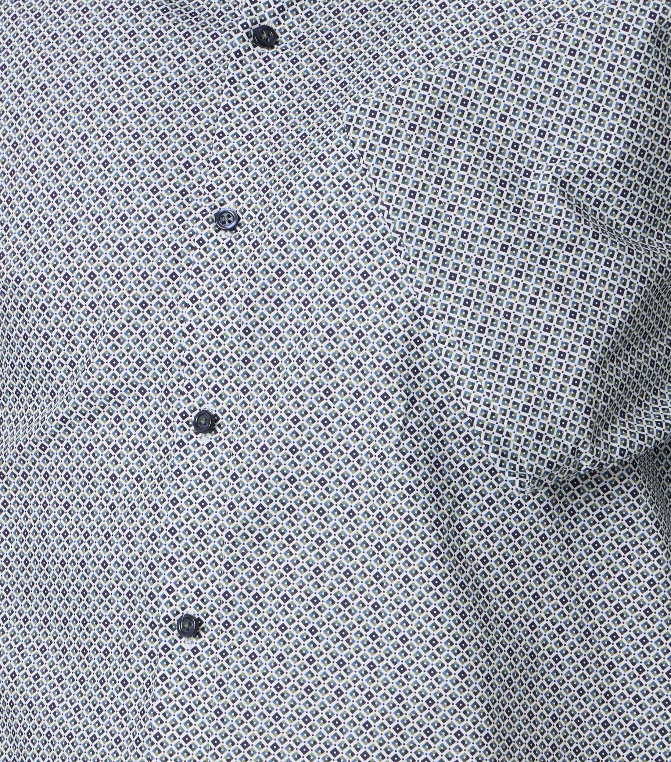 Businesshemd VENTI "VENTI Businesshemd Kurzarm Print", Herren, Gr. 44, Normalgrößen, grün, 100% Baumwolle, bedruckt, schmal, Hemden 3