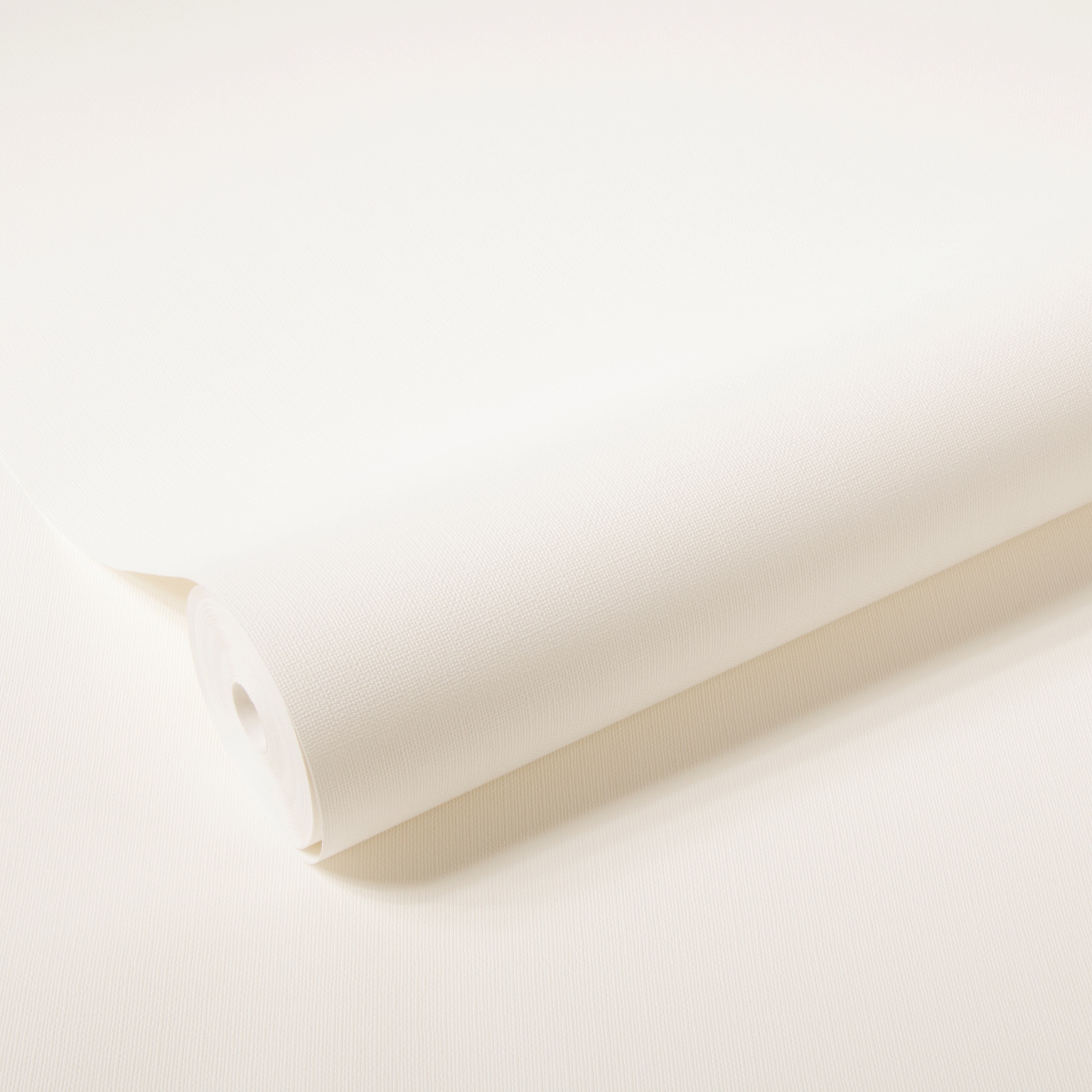 WOW Vliestapete »Linien Uni«, Leinenoptik, Weiss - 10m x 52cm