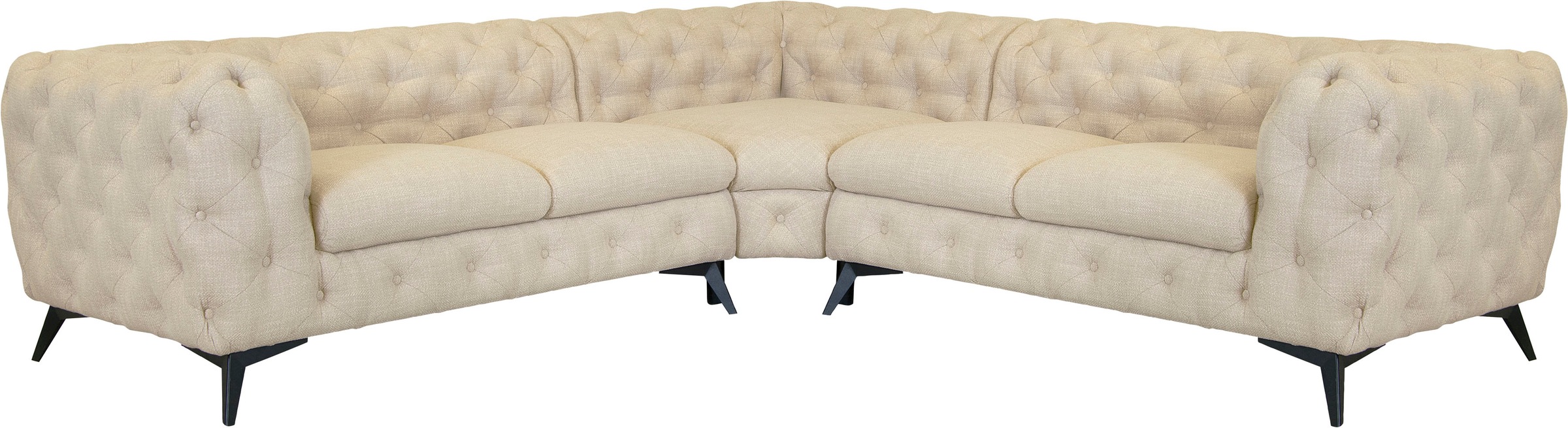 Leonique Chesterfield-Sofa »Glynis L-Form« aufw...