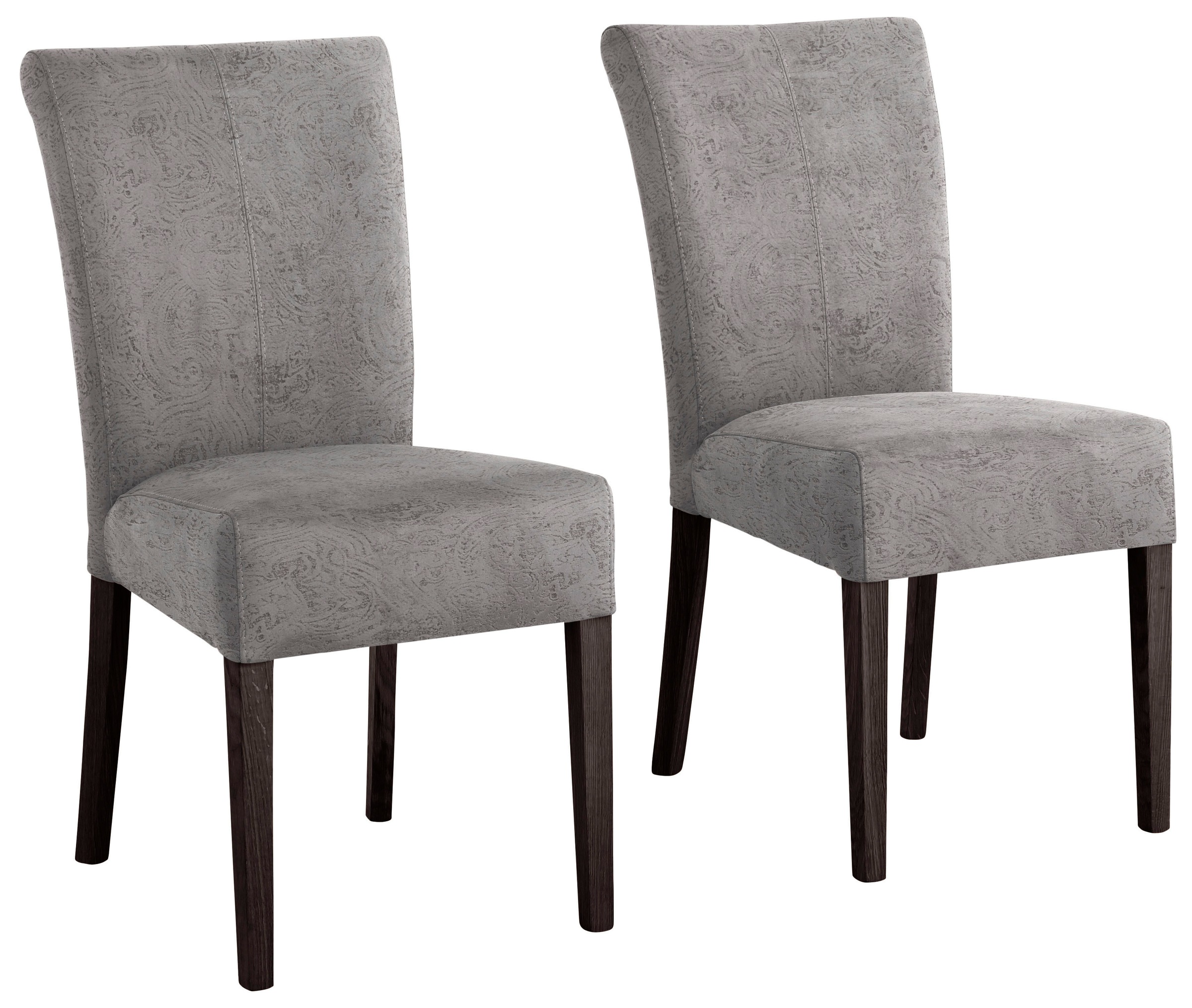 Home affaire Esszimmerstuhl "Queen" (Set) 2 Stk. Luxus-Microfaser mit Druck günstig online kaufen