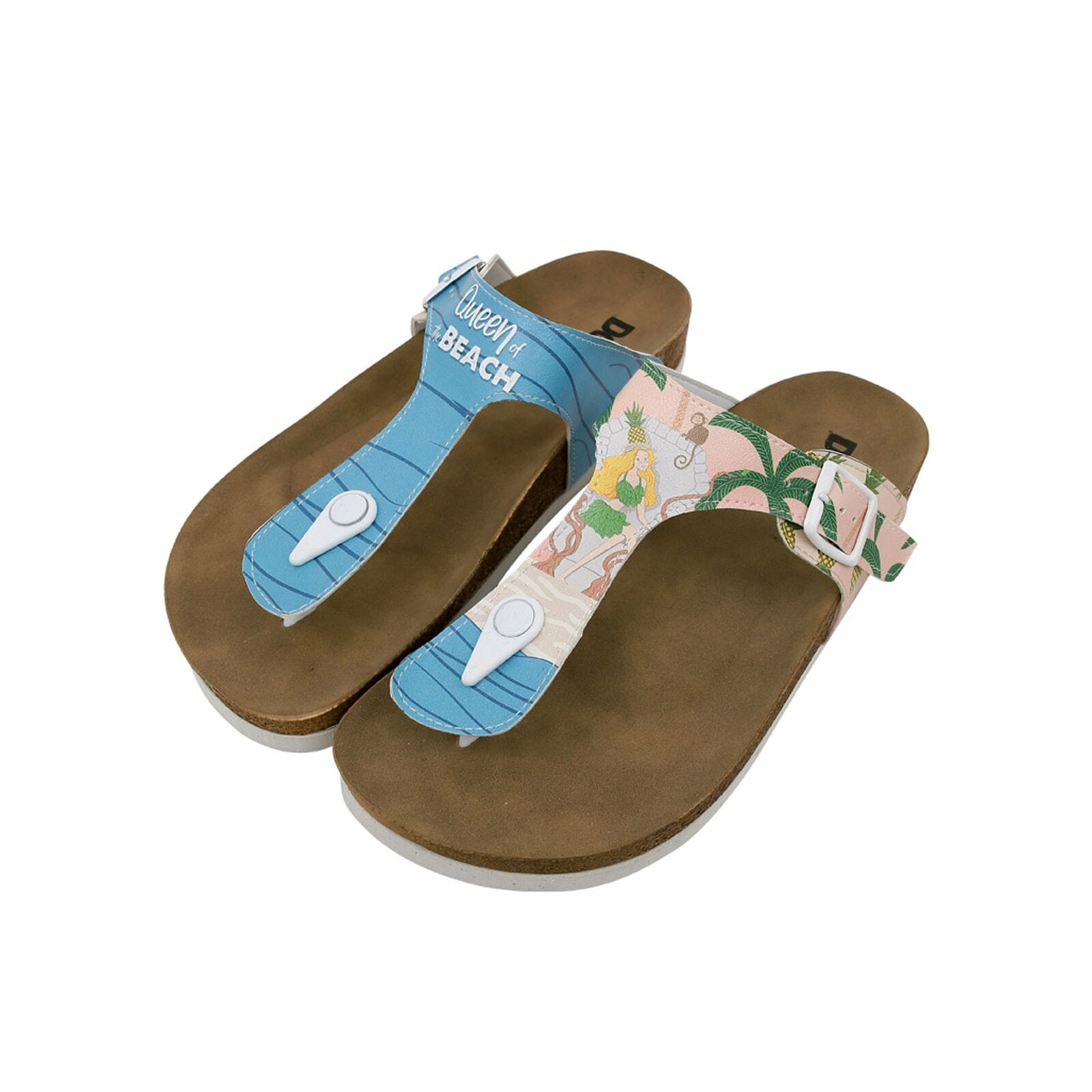 DOGO Zehentrenner "Damen Lila Queen of the Beach Vegan Damen Sandalen/ Sandaletten", Vegan