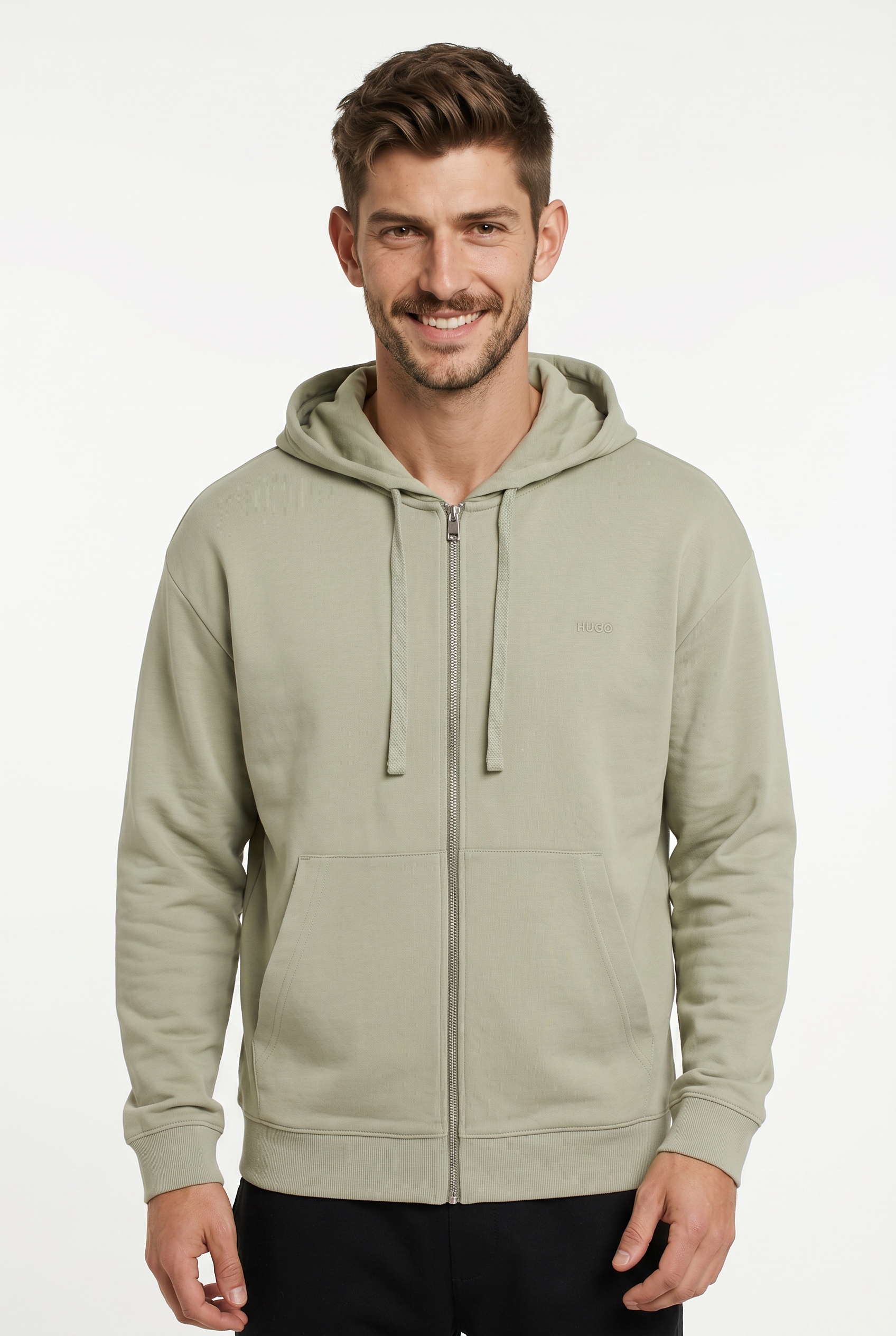 HUGO Women's Hoodie Light Pastel Green XXL 2
