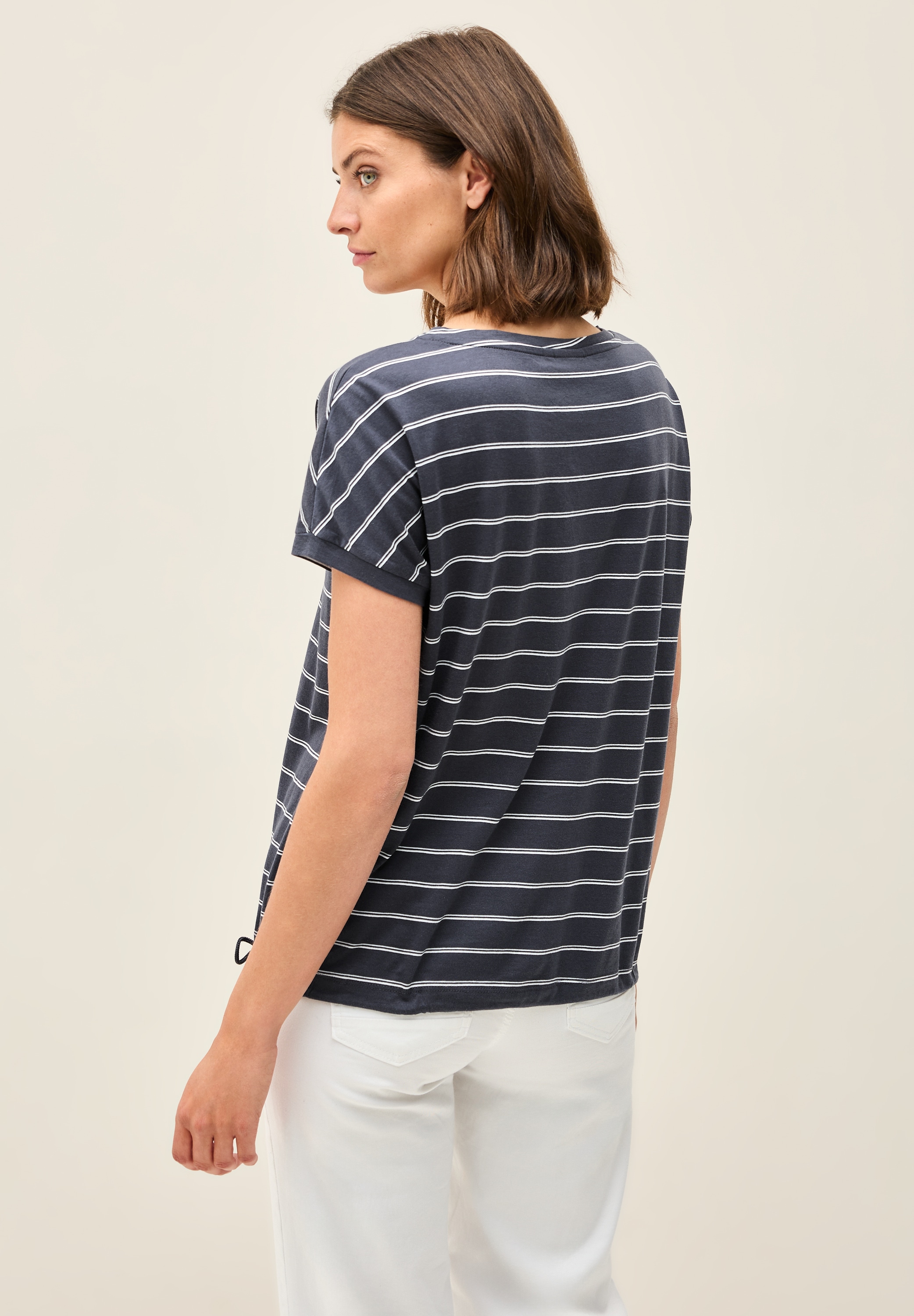 Cecil T-Shirt, mit Tunnelzugsaum