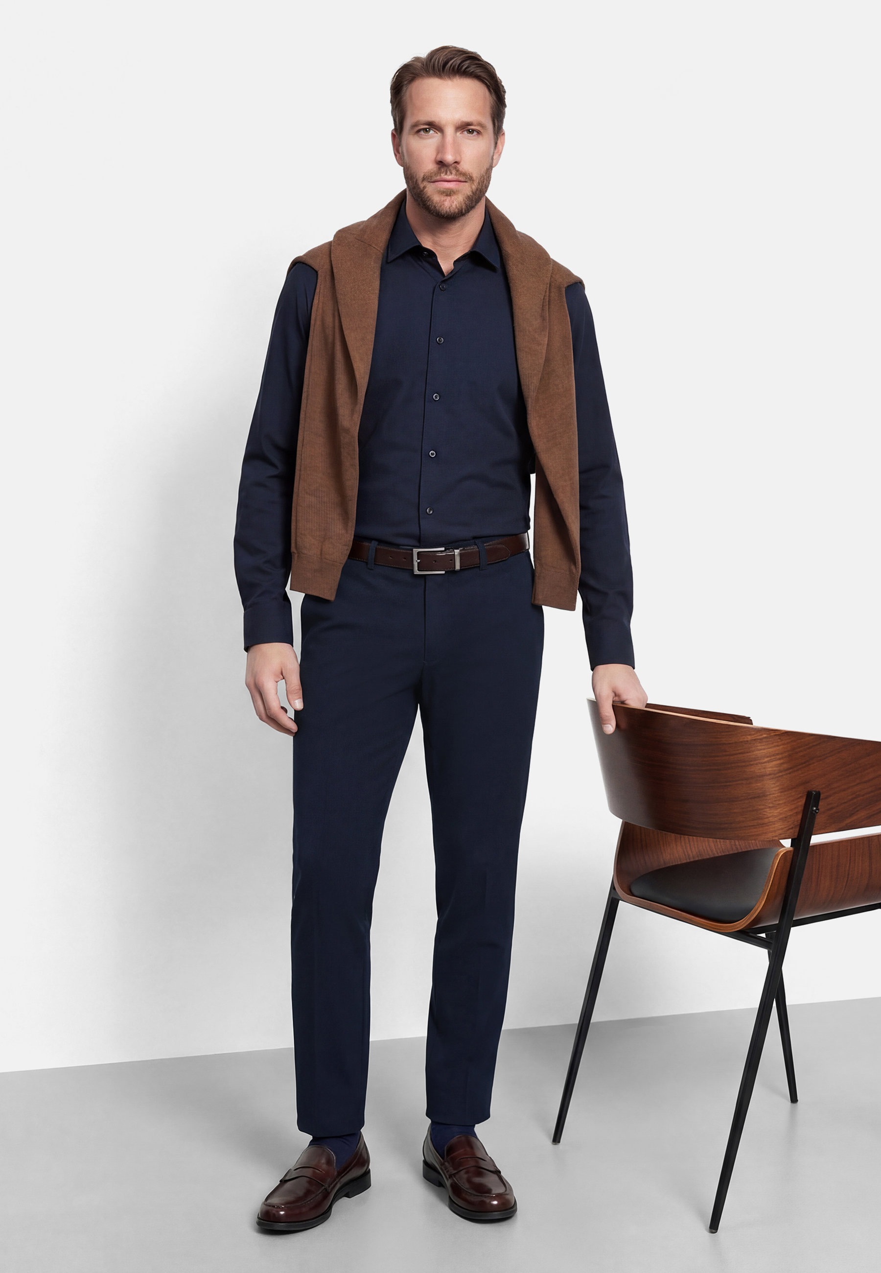Chemise Homme OLYMP Level Five Body Fit Marine 42 2