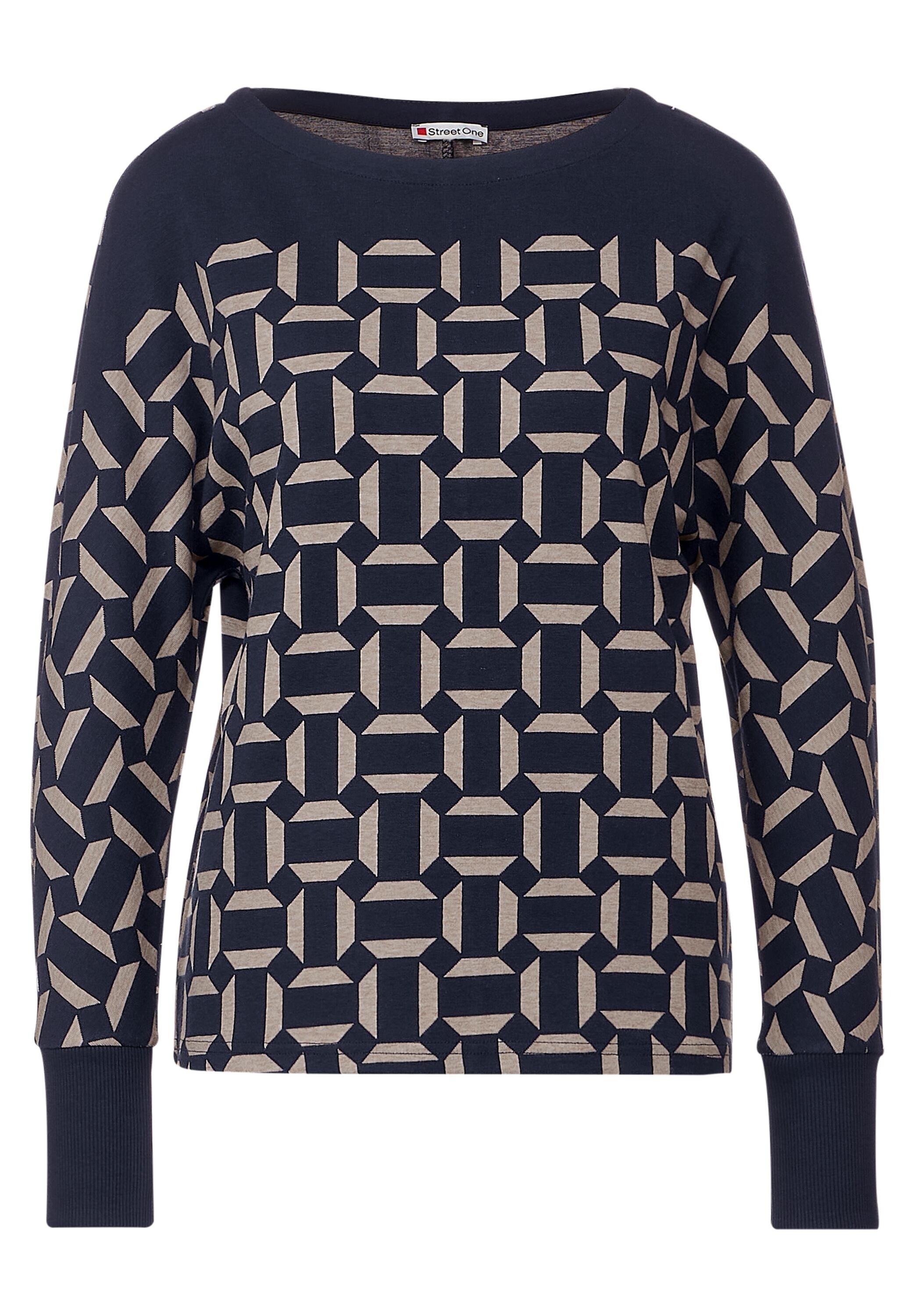 STREET ONE Langarmshirt, mit U-Boot-Ausschnitt