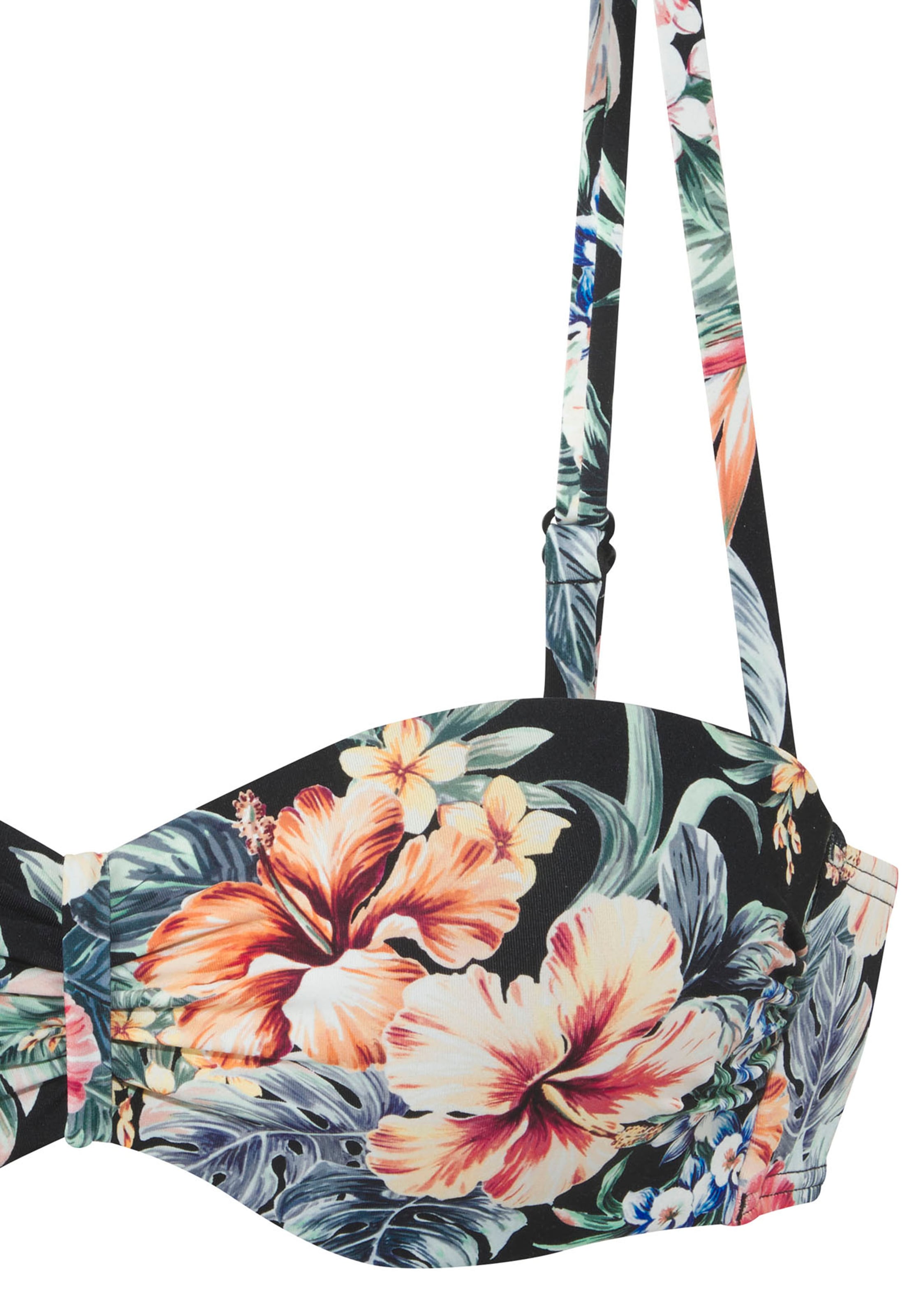 LASCANA Bügel-Bandeau-Bikini-Top »Salsa«, mit tollem Blumenprint