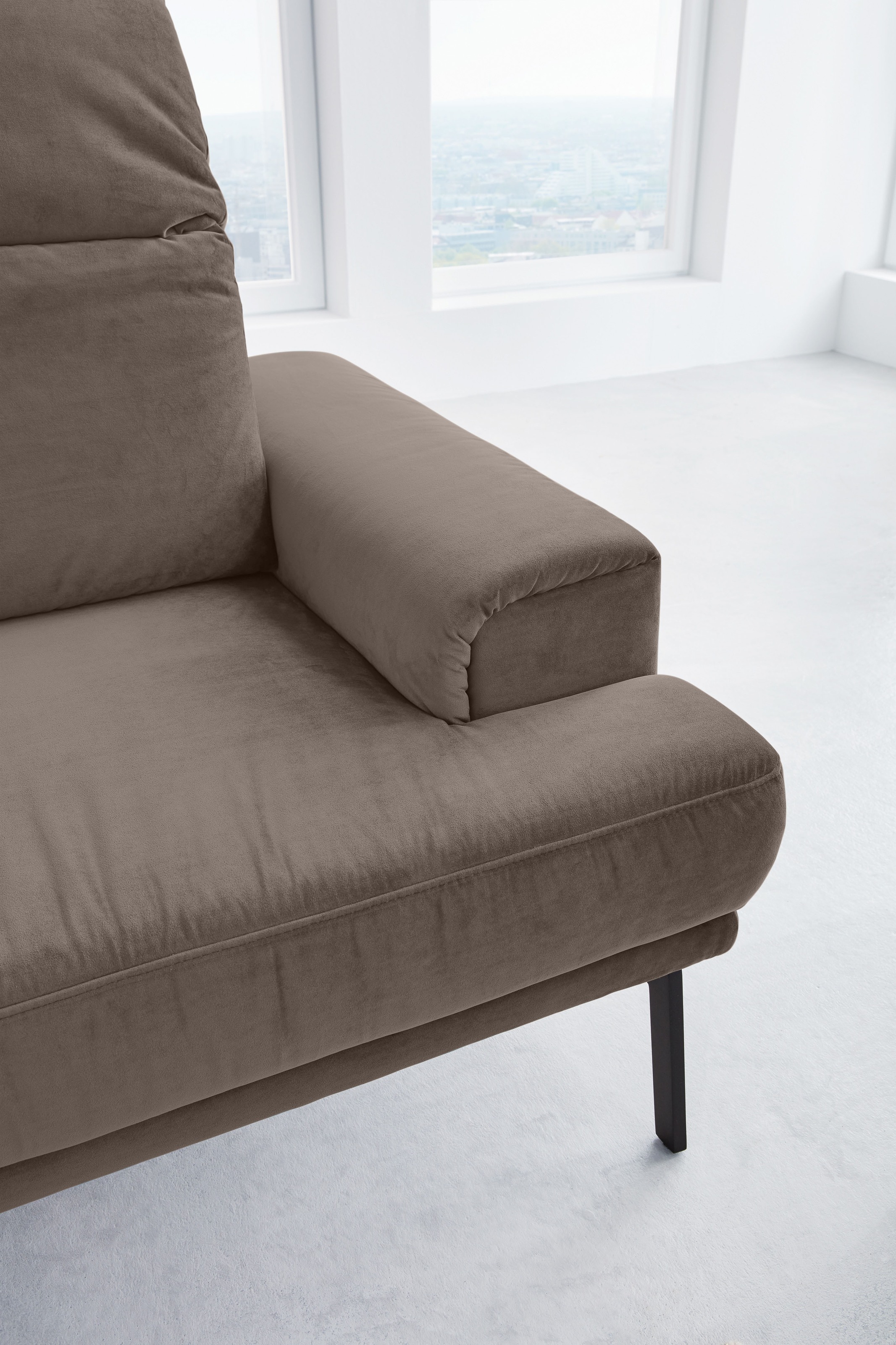 Musterring 2-Sitzer »MR 4580«, inkl. Kopf- und Sitztiefenverstellung, Fuß schwarz, B198 x T103 cm