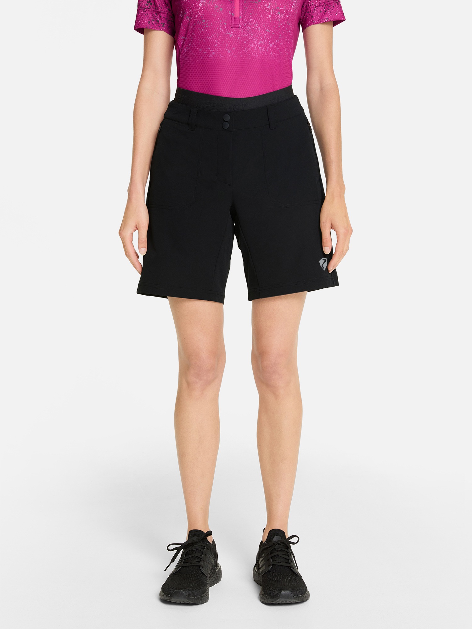 Radhose ZIENER "NAKOA-Z", Damen, Gr. 44, EURO-Größen, schwarz, Obermaterial: 100% Polyester; Obermaterial 2: 98% Polyester, 2% Elasthan, Hosen 2