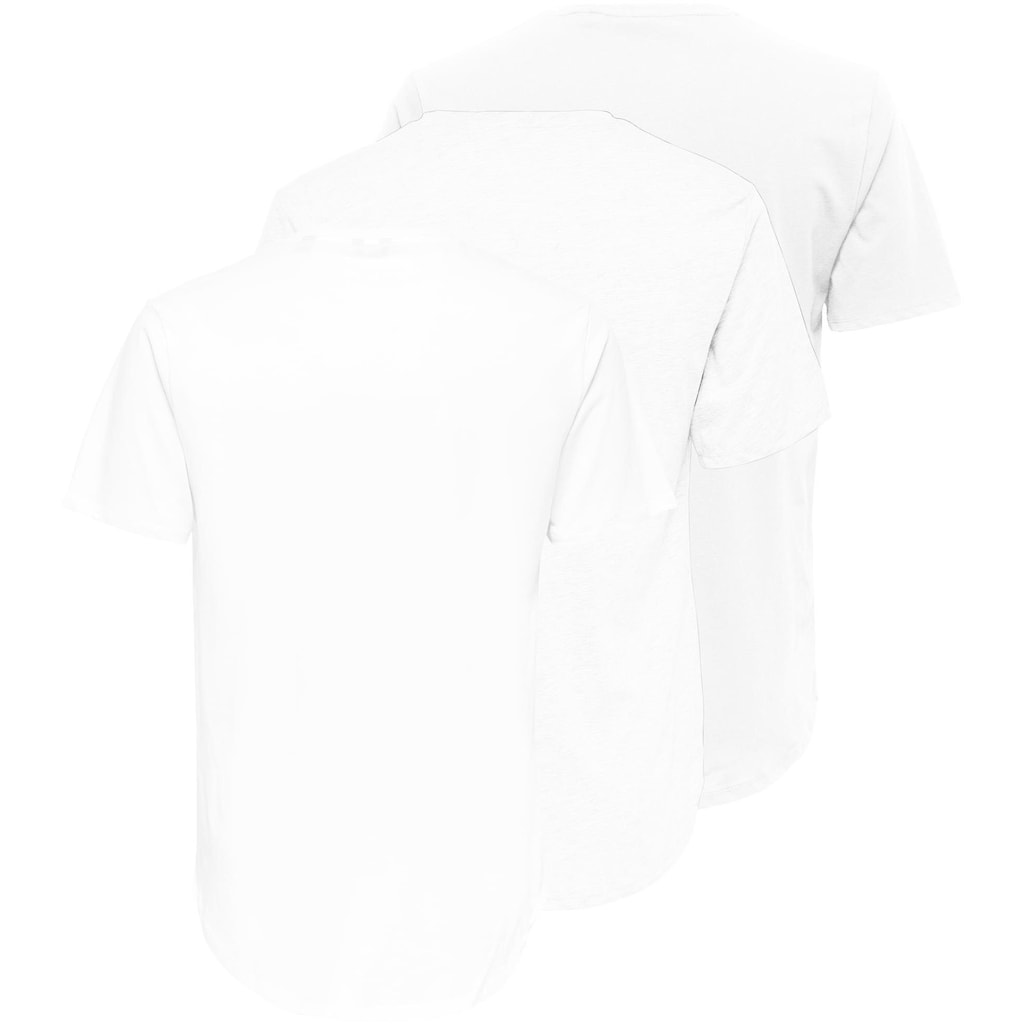 ONLY & SONS T-Shirt »ONSMATT LONGY SS TEE 3-PACK«, (Packung, 3er-Pack)