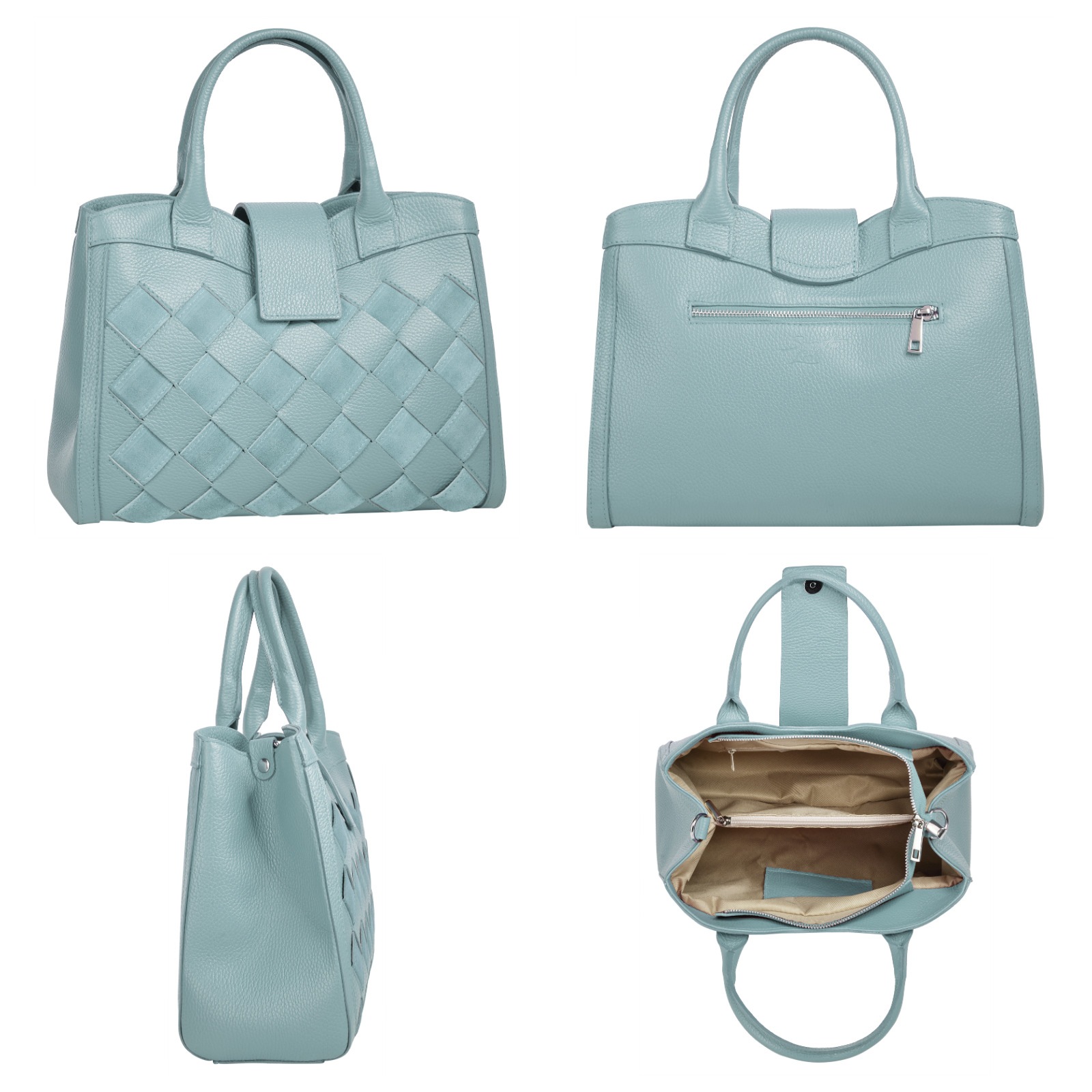 Samantha Look Henkeltasche, echt Leder, Made in Italy