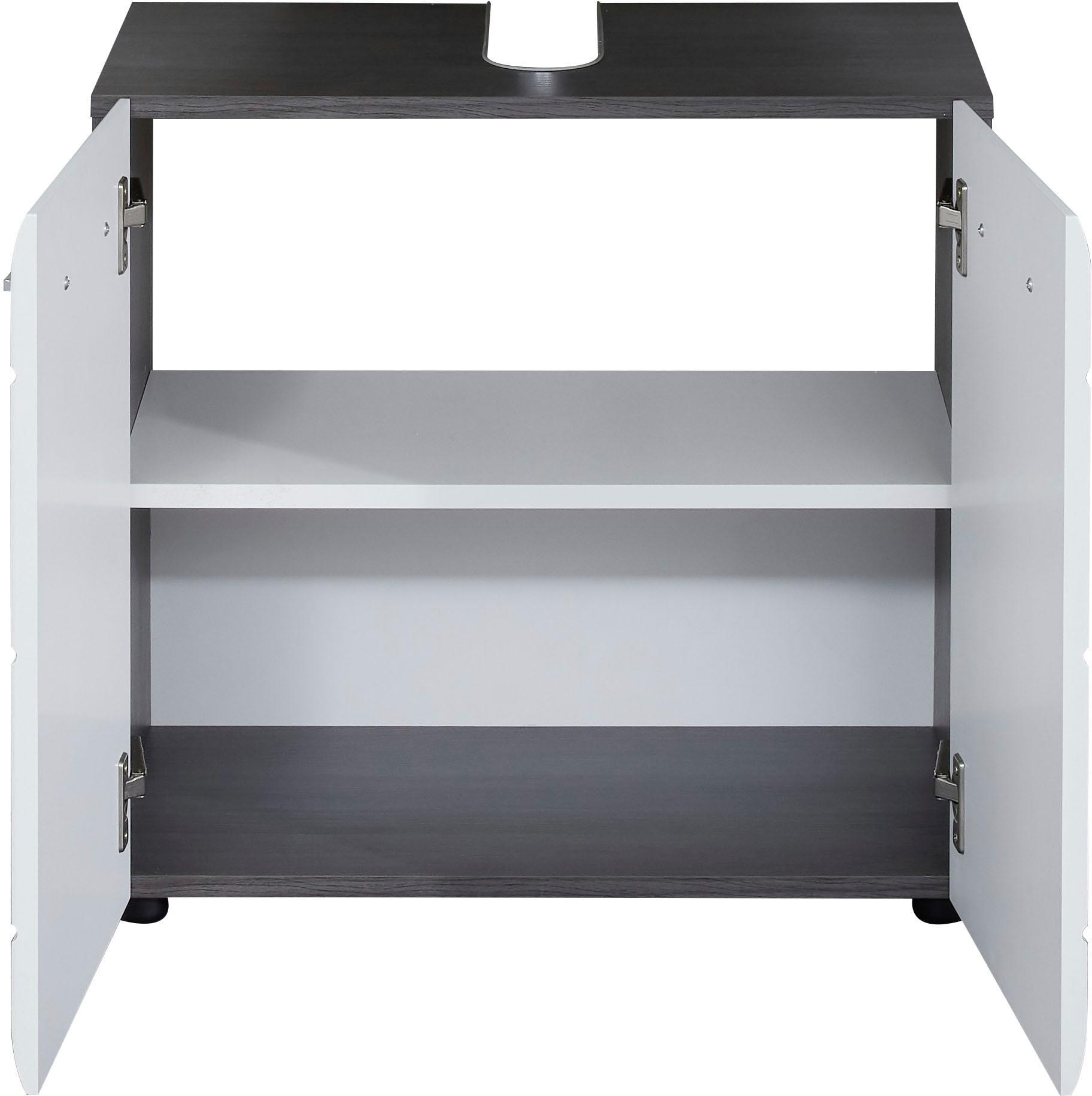 INOSIGN Waschbeckenunterschrank »Sovana«, Waschtisch mit verstellbarem Fach - Maße (B/T/H) 60/31/56 cm