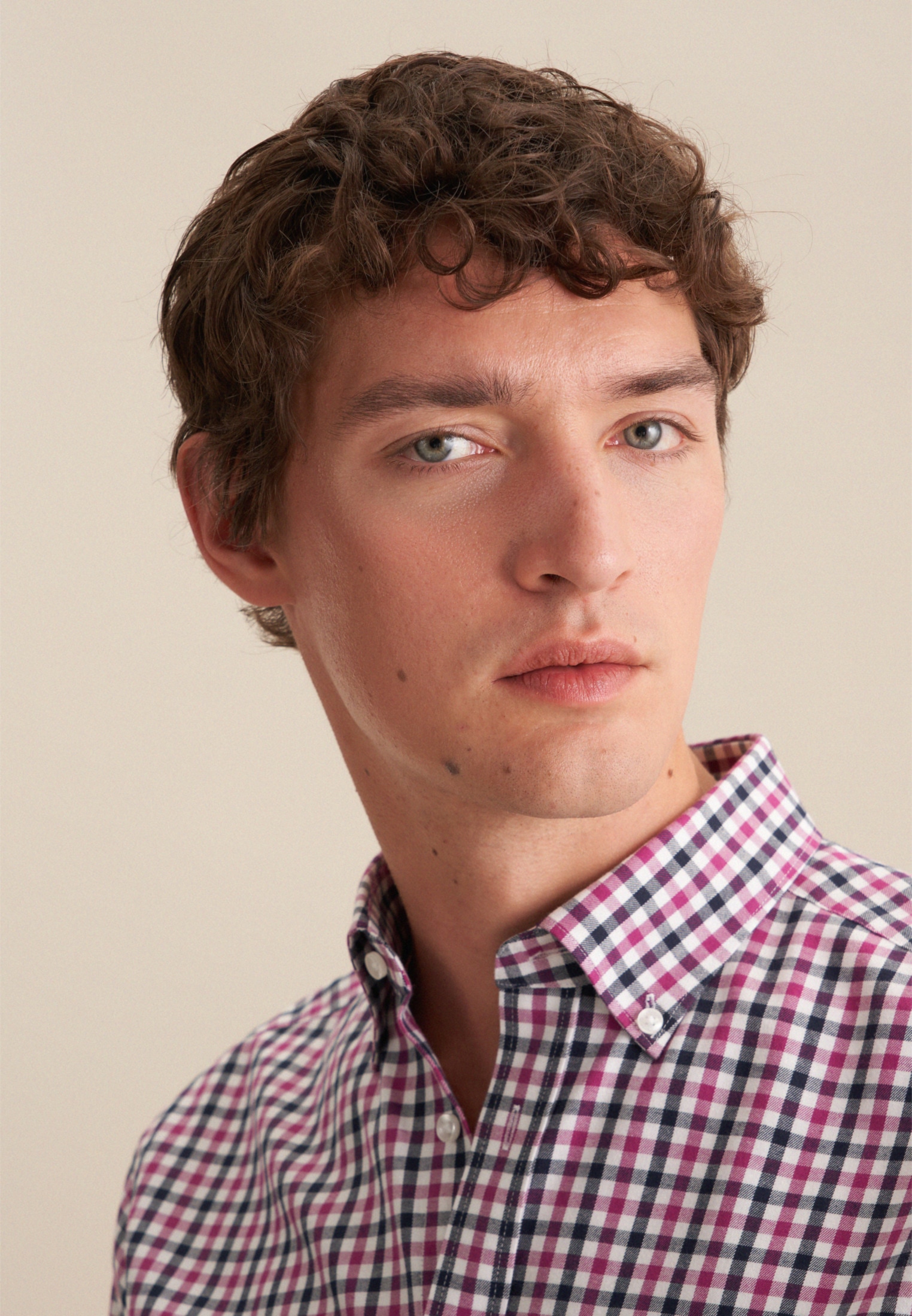 seidensticker Flanellhemd »Comfort«, Comfort Langarm Button-Down-Kragen Karo