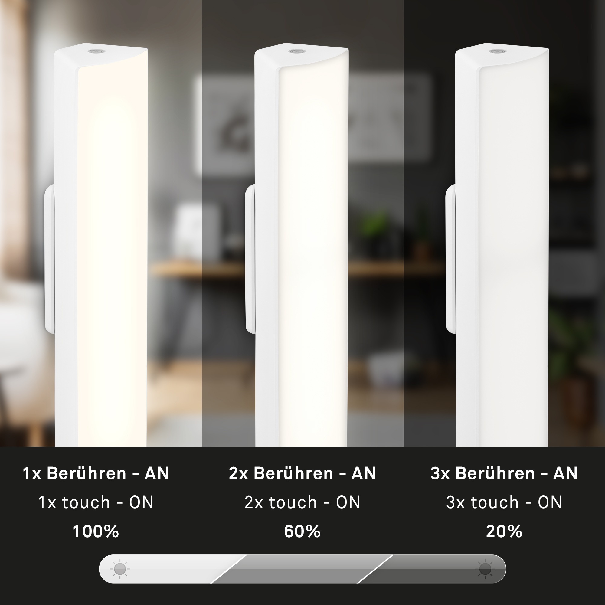 Briloner Leuchten Wandleuchte »ZADAR« LED-Modul 1 Stk. Warmweiß 14,5 x 30 cm, Indoor/Outdoor, Balkon, Wohnzimmer, Schlafzimmer