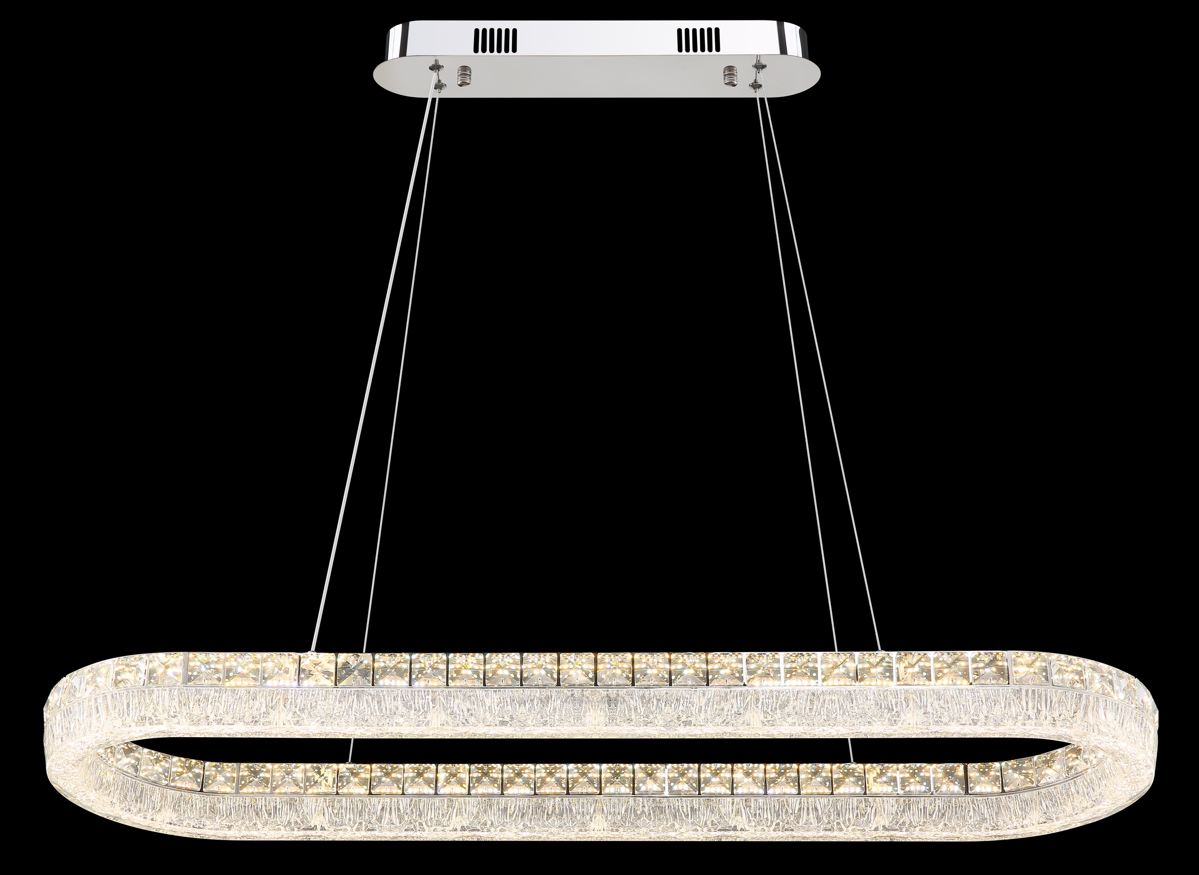 GLOBO LIGHTING Hängeleuchte »LAUREL« LED-Modul 1 Stk. Verchromte Hängeleuchte mit Acryl und Glaskristallen, dimmbar