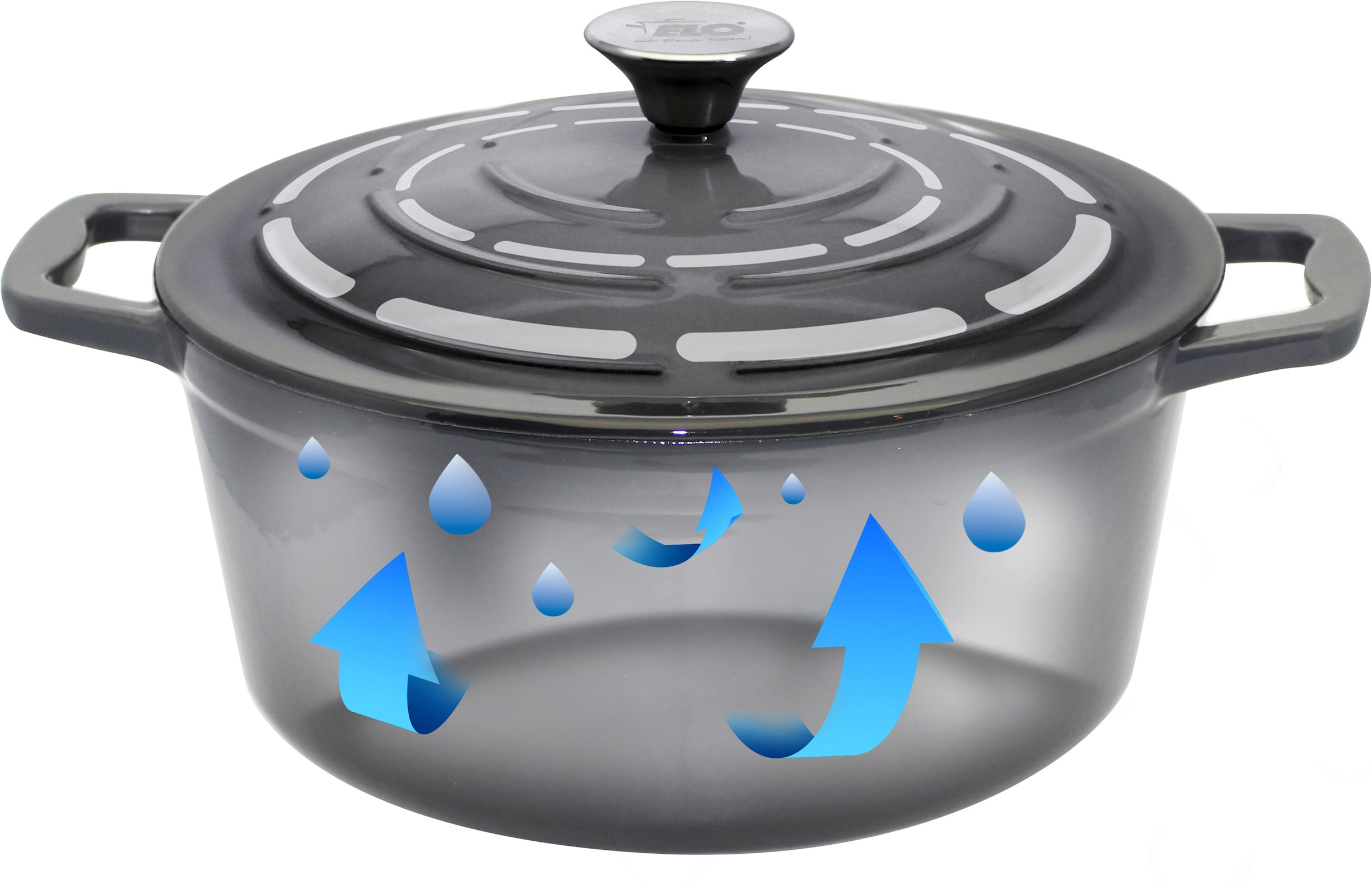 Elo Basic Kochtopf »Basaltgrau« 1 tlg. Gusseisen