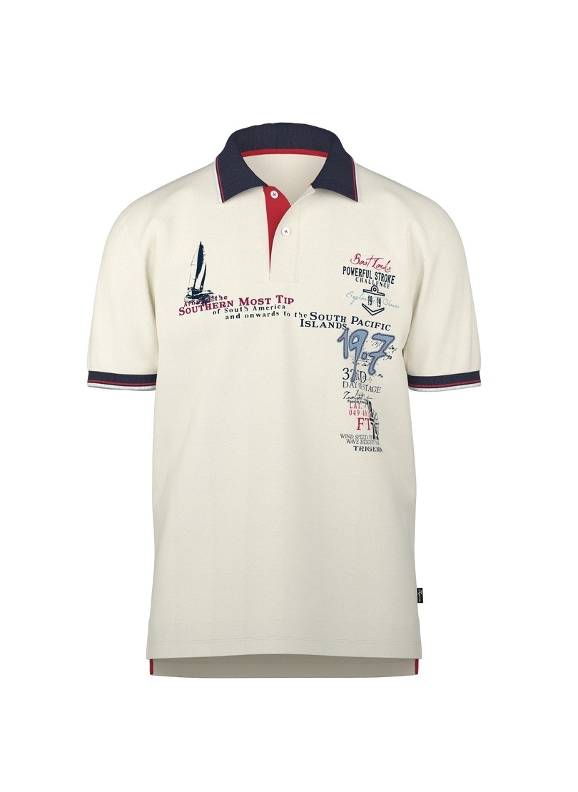 Trigema Poloshirt "TRIGEMA Polo Shirt mit Maritimem Print" 1 günstig online kaufen