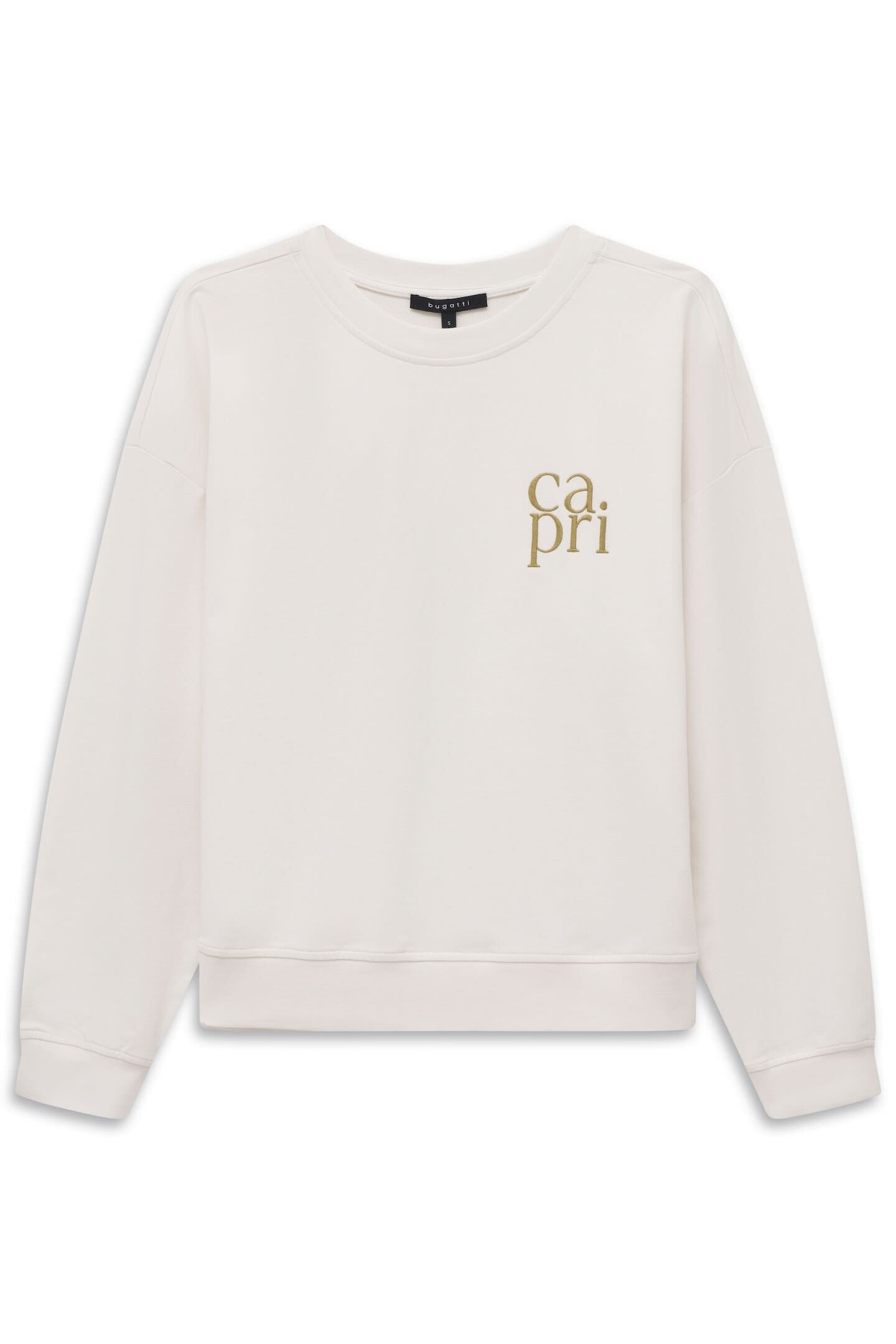 bugatti Sweatshirt »mit Print«, aus elastischer Baumwollqualität
