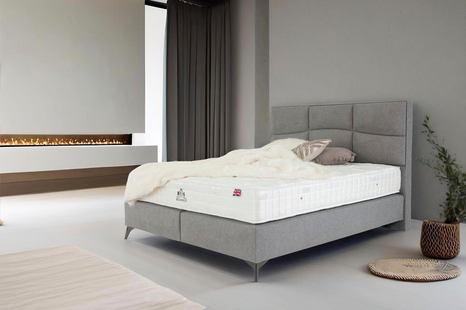 Home affaire Boxspringbett "Violette erhältlich in den Breite 160, 180 & 20 günstig online kaufen