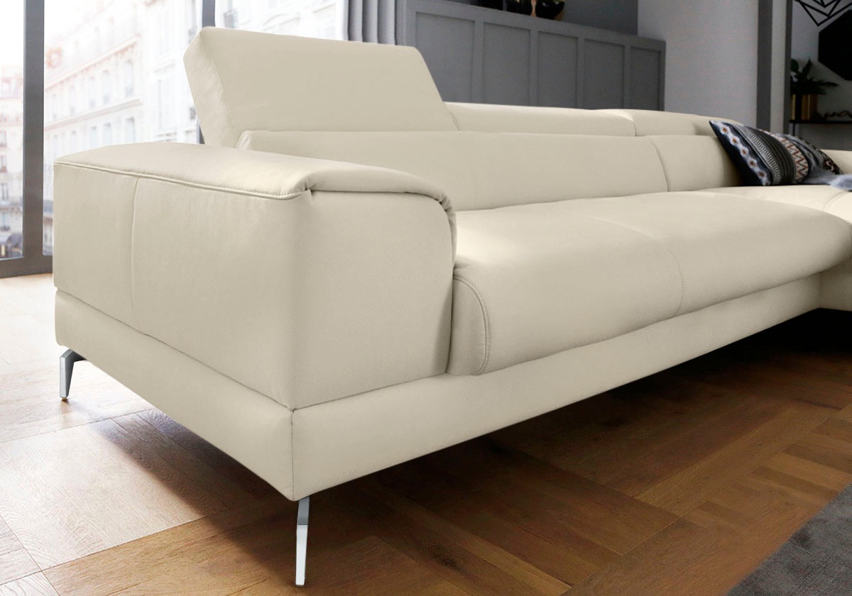 Thumbnail - W.SCHILLIG Ecksofa "piedroo, Designsofa mit tollem Sitzkomfort, elegant und bequem, L-Form", Kopfteilverstellung, wahlwe...