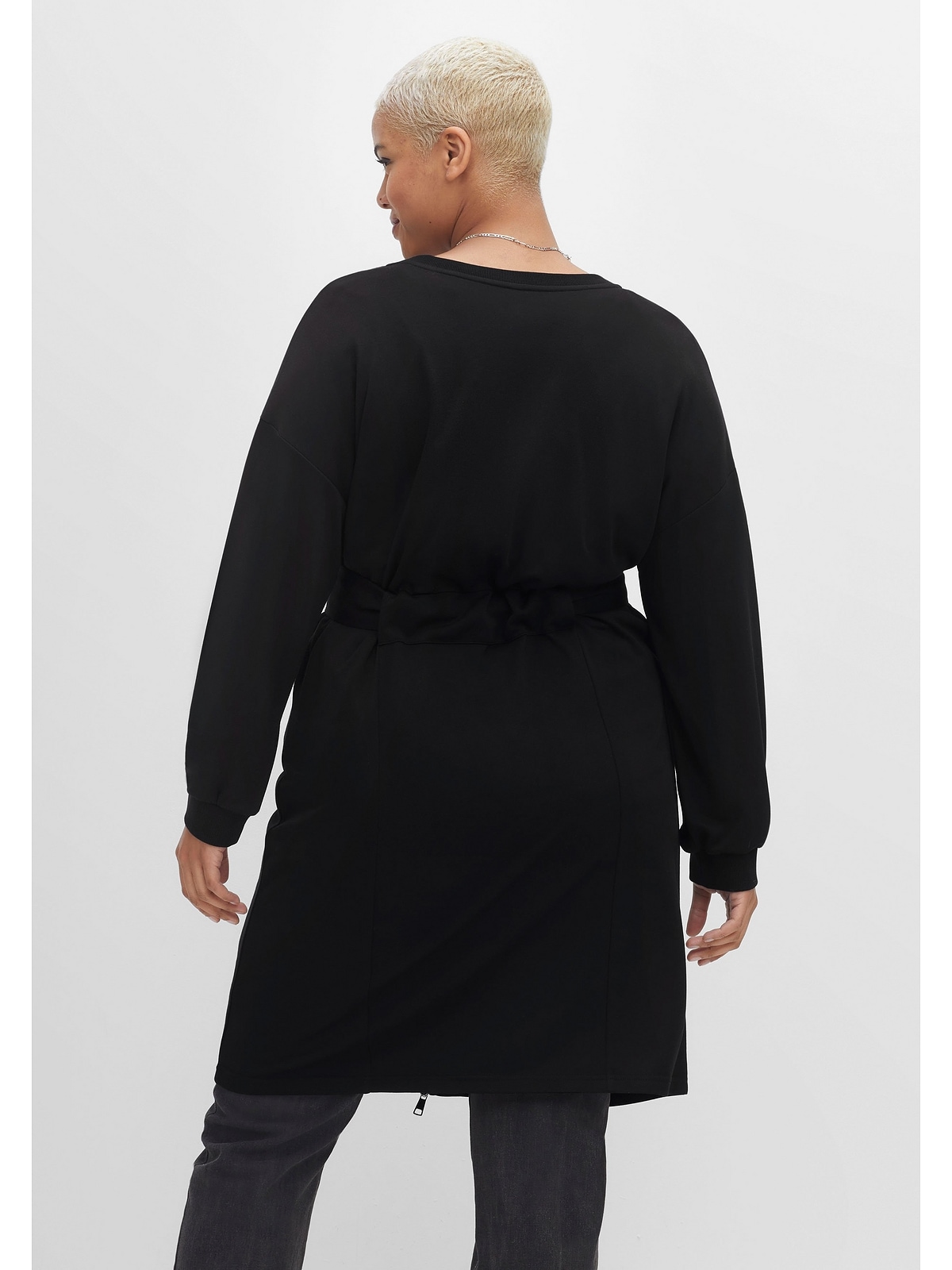 Sheego Shirtjacke »Große Größen«, in Longform, mit dekorativem Gürtel