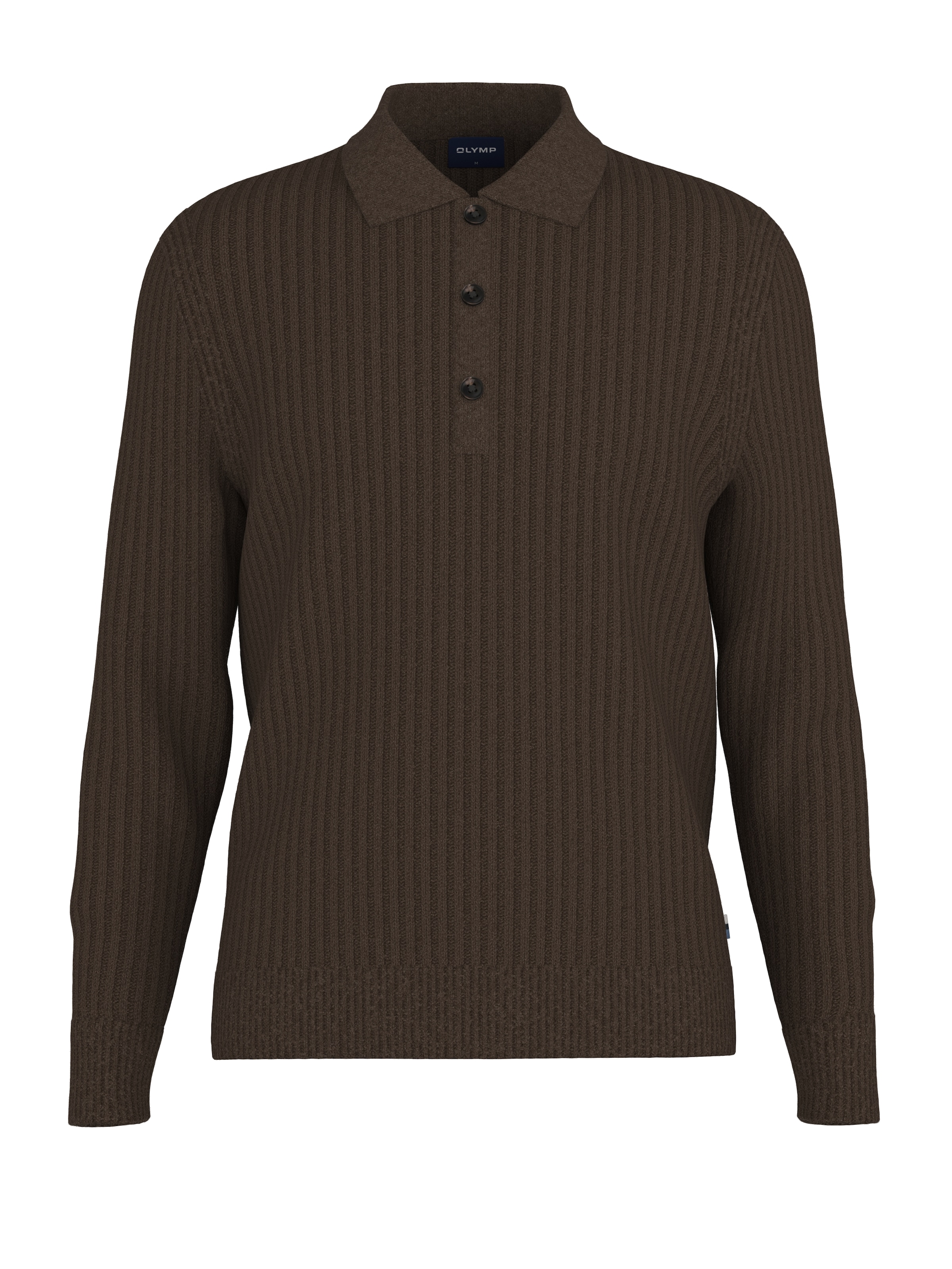 OLYMP Polokragenpullover "Casual" mit Woll-Anteil, Regular Fit