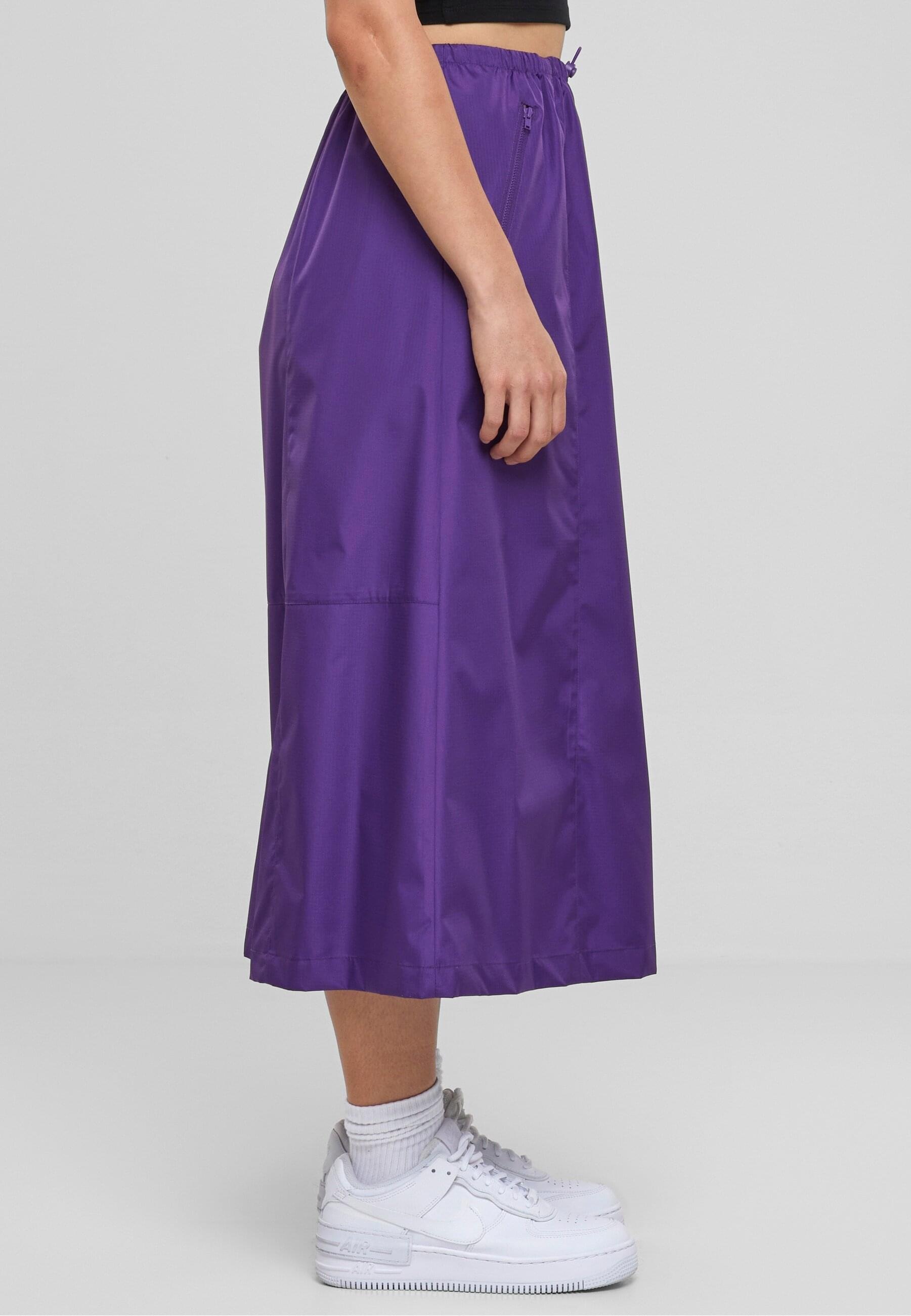 URBAN CLASSICS Sommerrock »Urban Classics Damen Ladies Ripstop Parachute Midi Skirt«, (1 tlg.)