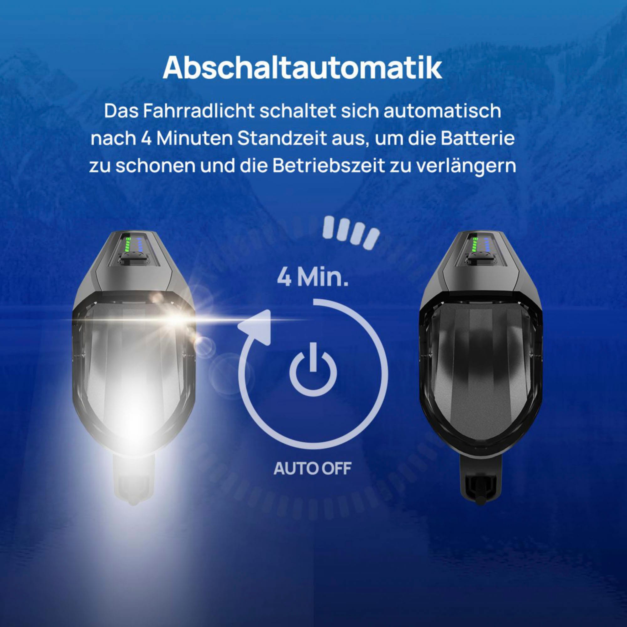 FISCHER Fahrrad Fahrrad-Frontlicht »LED-Akku Frontlicht 110 Lux«