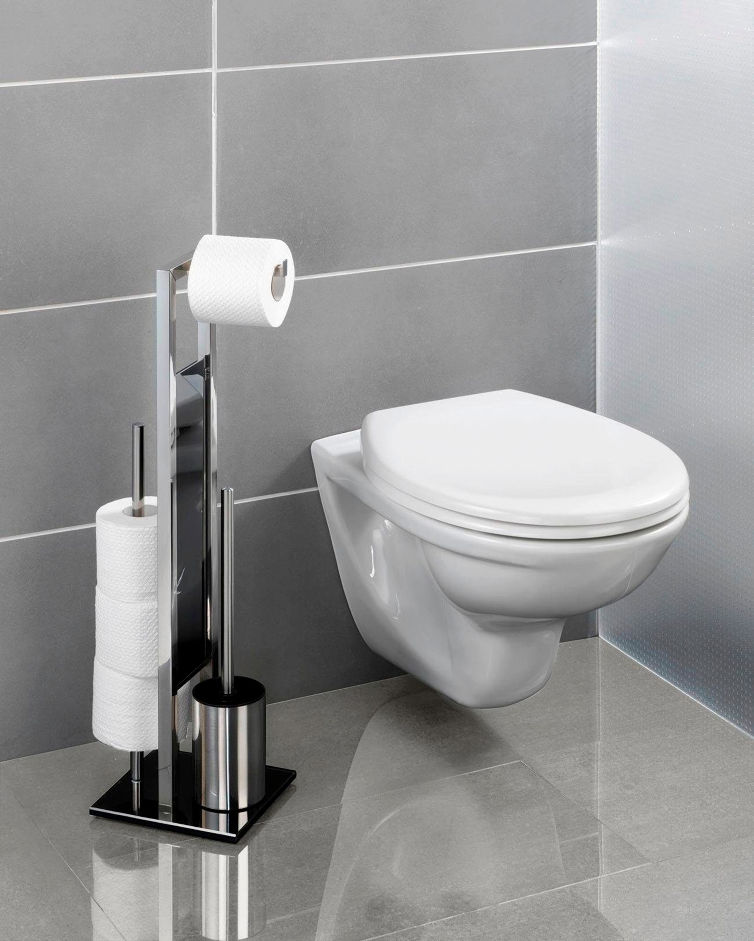 und BAUR Toilettenpapierhalter aus »Rivalta«, WC-Garnitur WC-Bürstenhalter integrierter bestellen | Edelstahl, WENKO
