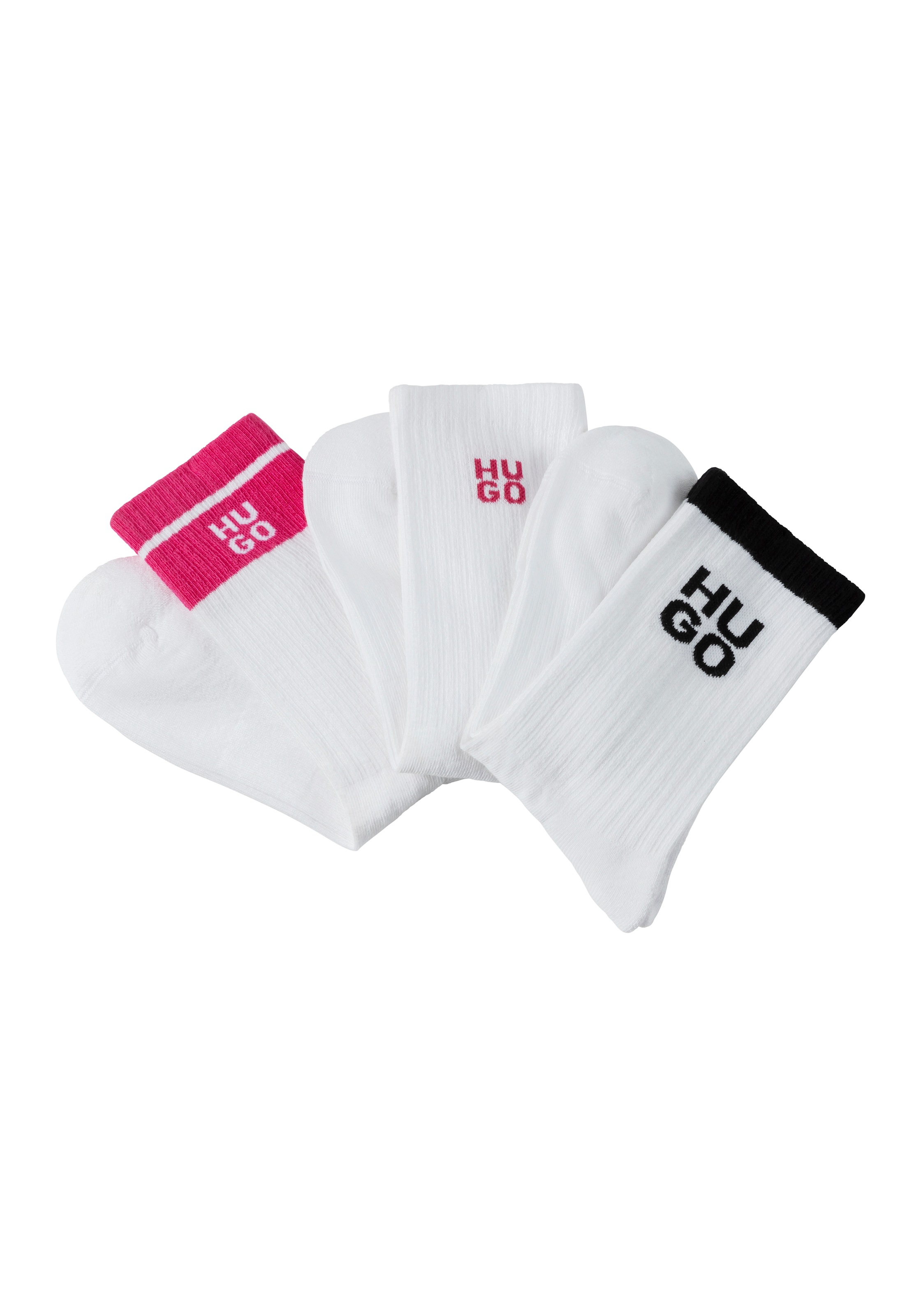HUGO Underwear Socken "3P QS LOGO RIB CC" Packung, 3er Pack, 3 Stk. tlg. mi günstig online kaufen