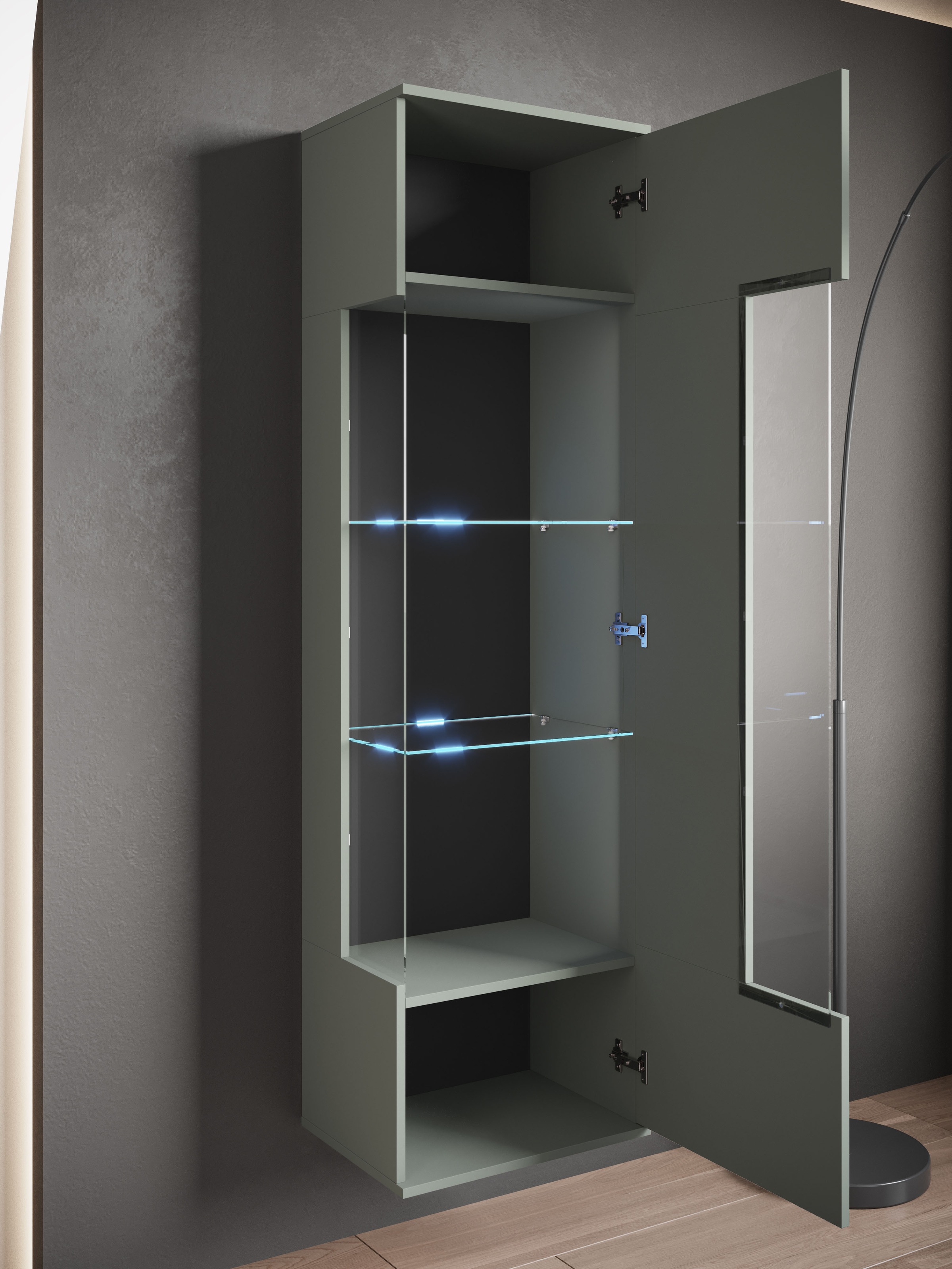 INOSIGN Vitrine »Kenia, stehend und hängend«, (1 St.), Vitrineschrank mit Glastüren 160 cm Höhe