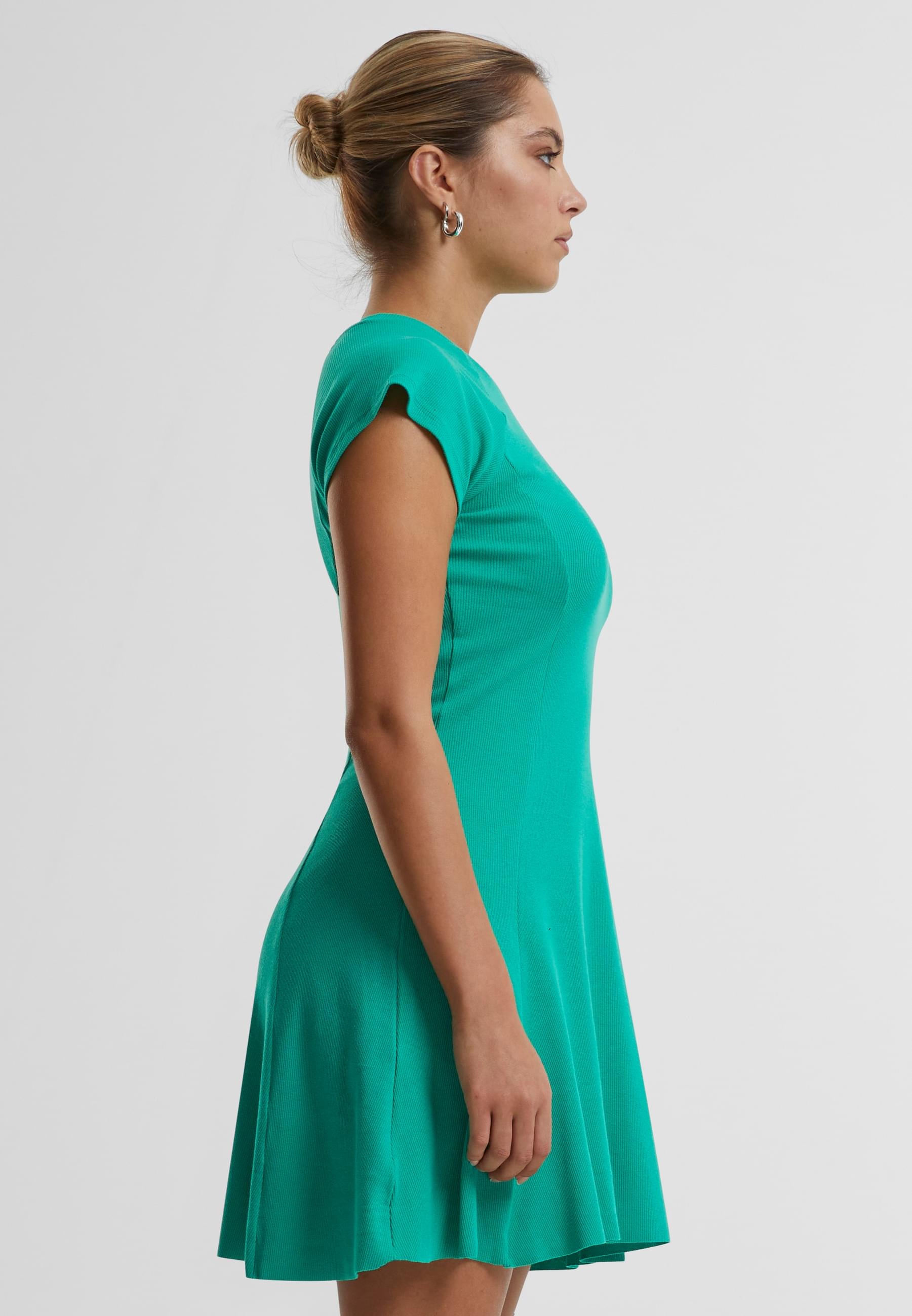 URBAN CLASSICS Shirtkleid »Urban Classics Damen Ladies Skater Rib Dress« 1 Stk. tlg.