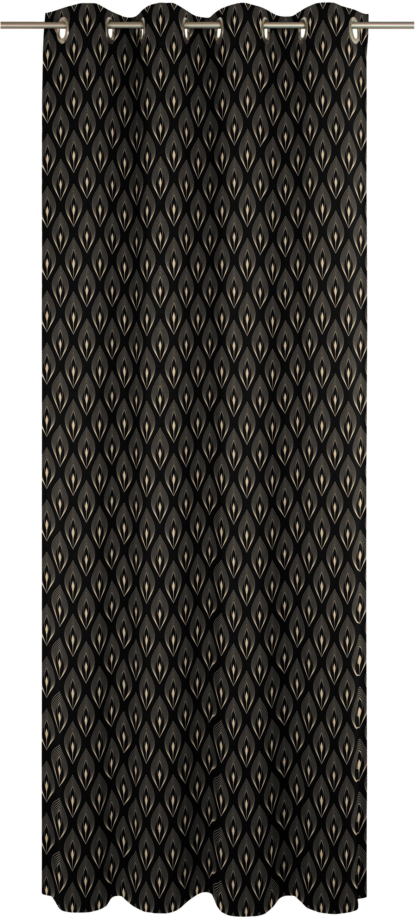 Adam Vorhang "Feathers" Ösen 1 Stk. tlg. aus 100% Bio-Baumwolle günstig online kaufen