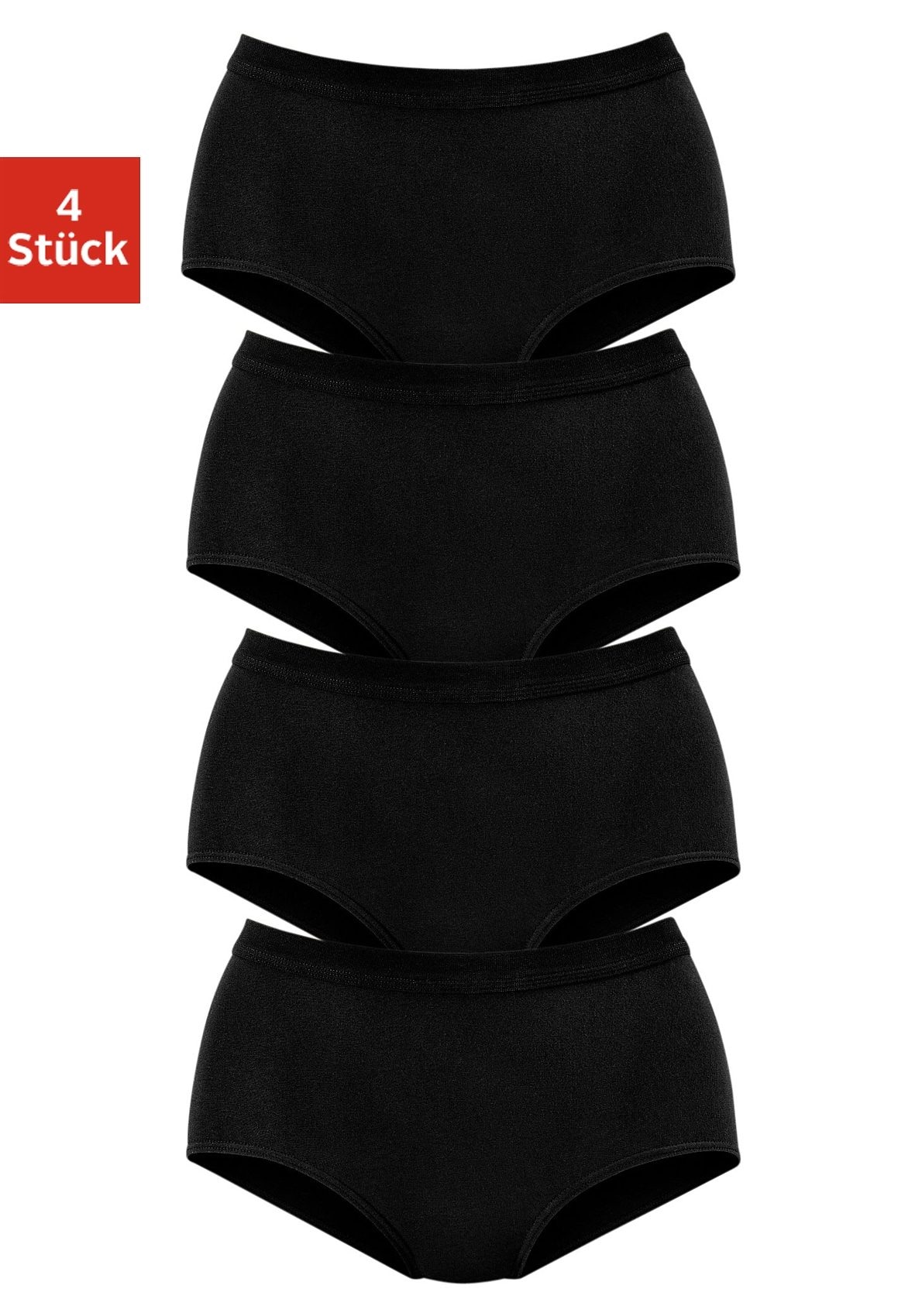 petite fleur by Lascana Taillenslip 4er-Pack, aus elastischer Baumwoll-Qualität