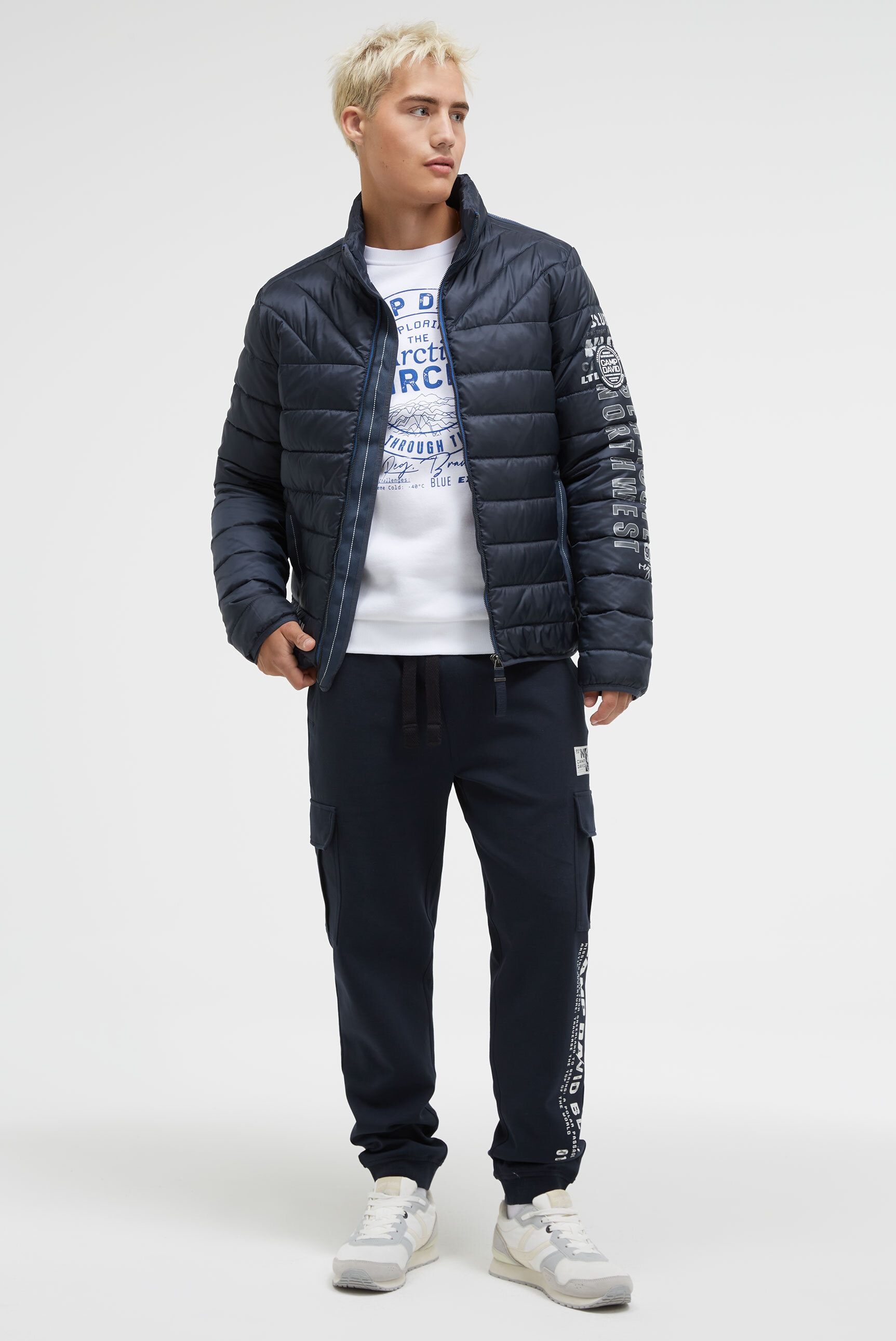 CAMP DAVID Outdoorjacke, ohne Kapuze, mit Windfangleiste