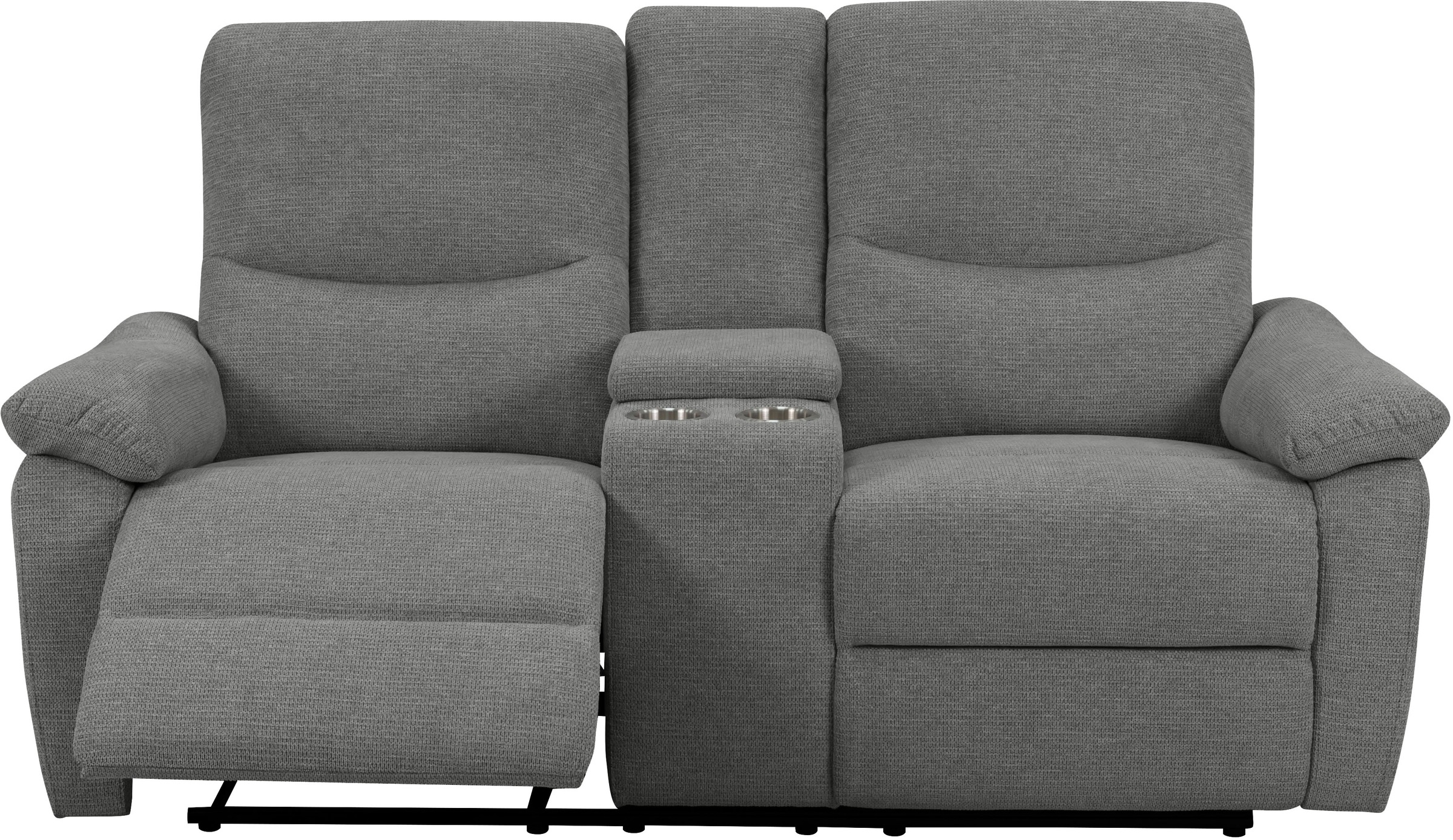 Home affaire 2-Sitzer »ODILON, 2er-Kinosofa, TV-Sessel, Mulitmedia-Sofa, Struktur, USB A/C,«, Relaxfunktion manuell u. elektrisch, Getränkehalter, Staufach