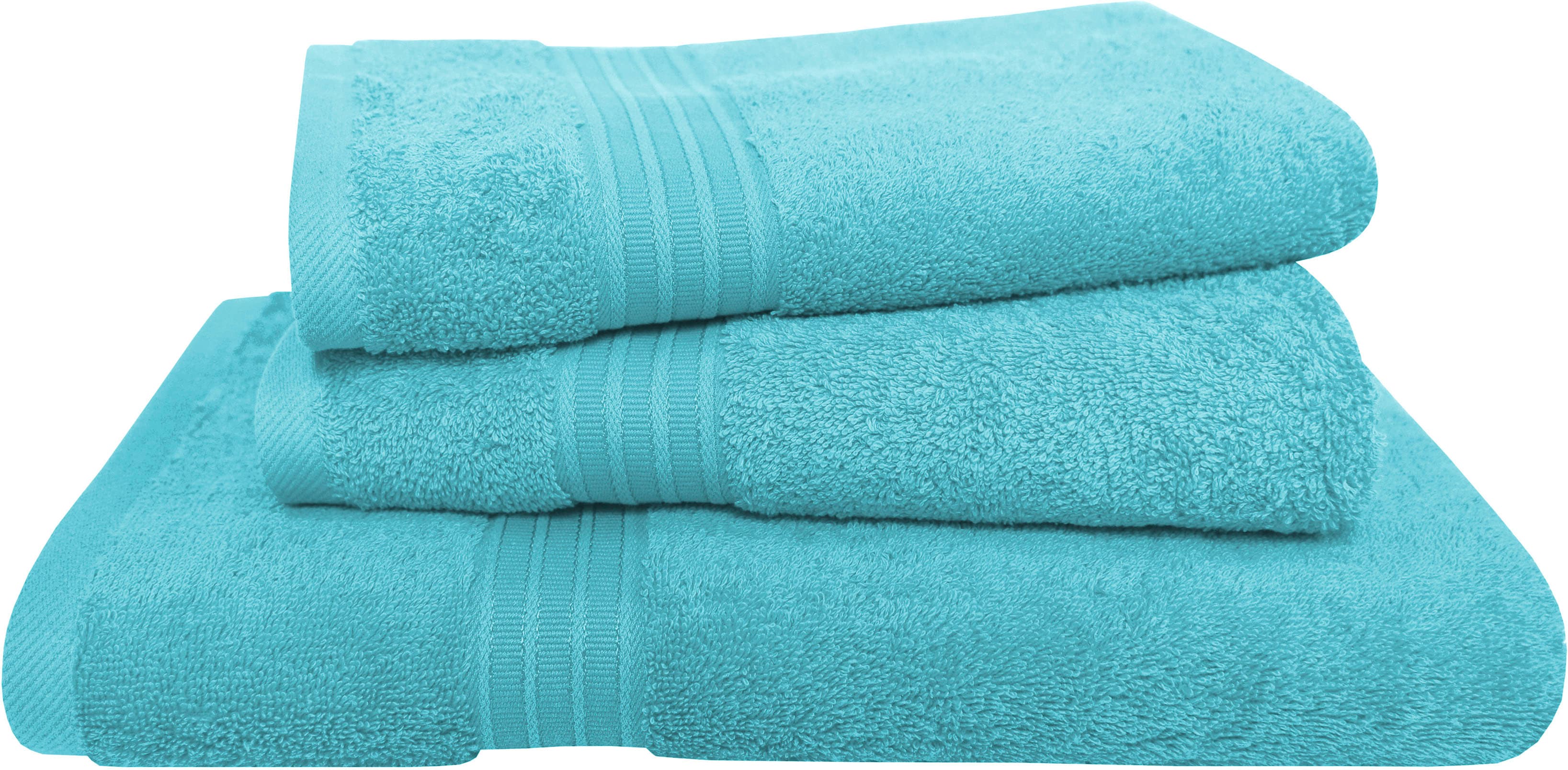 Dyckhoff Handtuch Set "Siena" Set 3 Stk. Frottier mit Bordüre; 2 Handtücher (50x100cm), 1 Duschtuch (70x140cm)