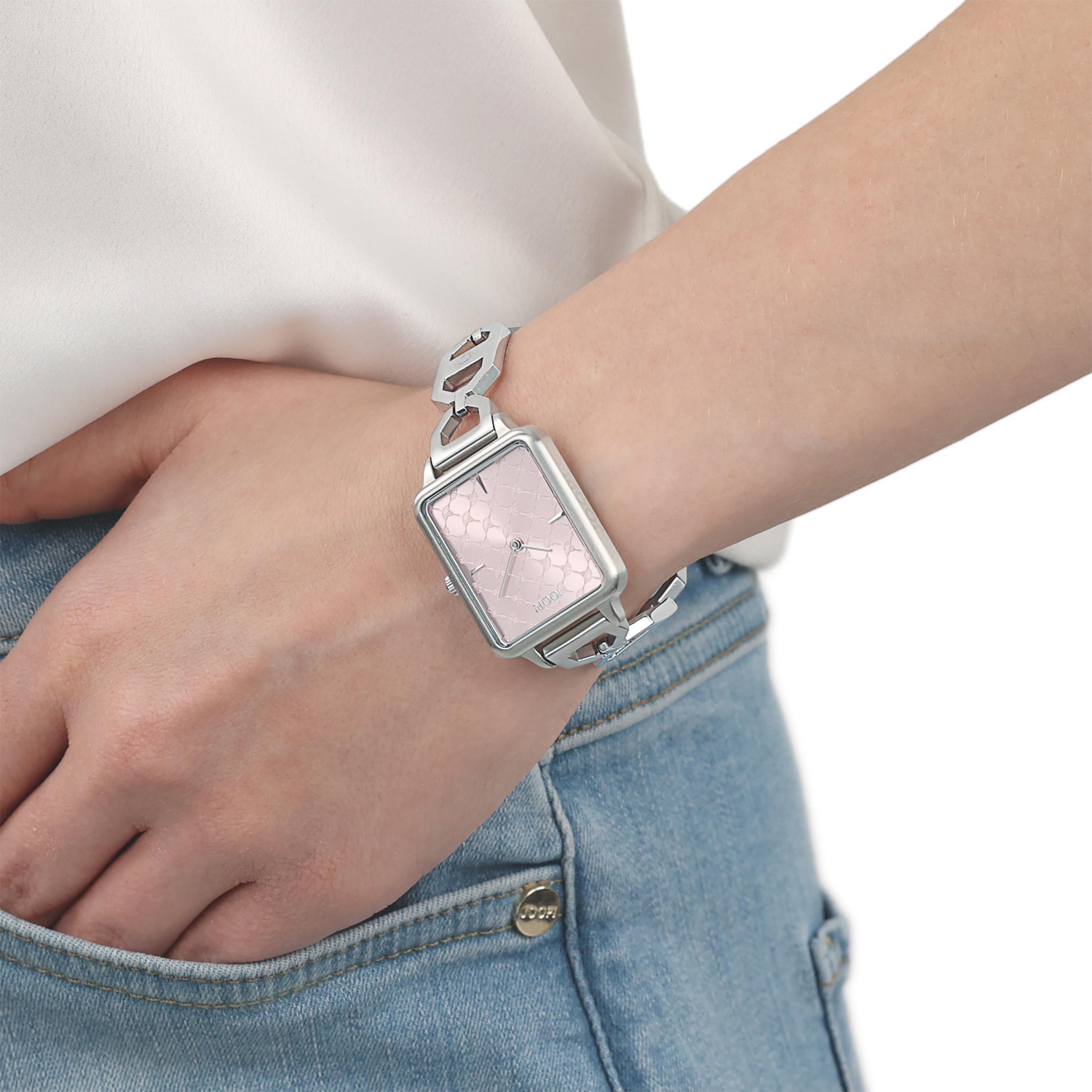 JOOP! Quarzuhr Armbanduhr, Damenuhr, Edelstahlarmband, analog