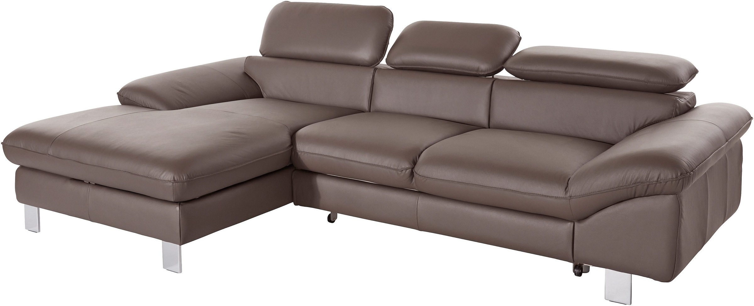 COTTA Polstergarnitur »Driver L-Form«, (Set), Set bestehend aus: Ecksofa mit Kopfteilverstellung & Hocker