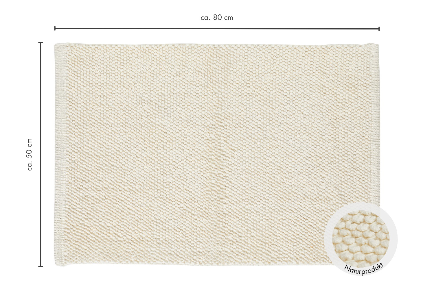 LUXOR living Badematte »Atlanta, 50x80 cm«, fußbodenheizungsgeeignet-beidseitig nutzbar, Badteppich, Duschvorleger, Uni Farben, saugstark