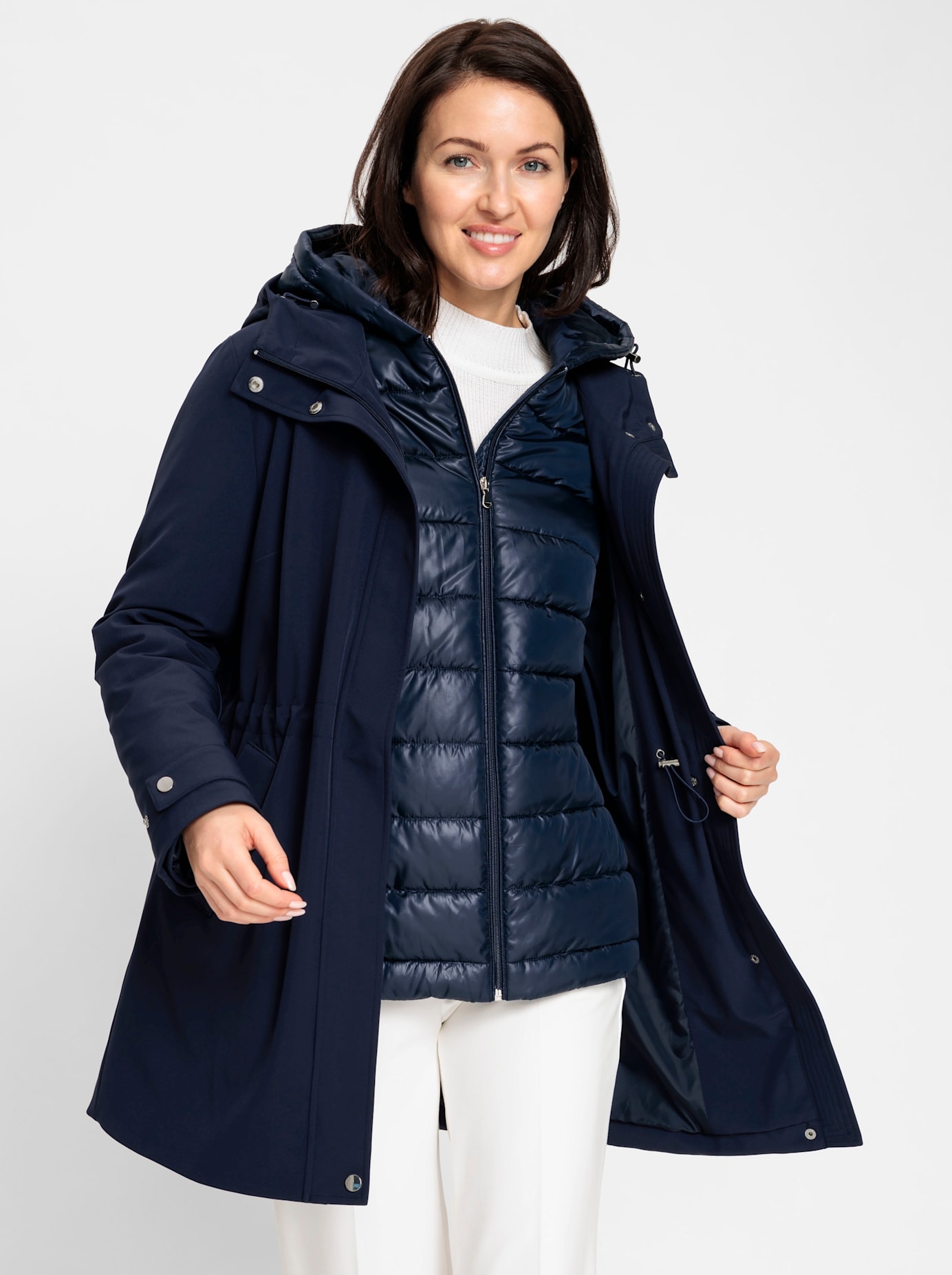 Inspirationen Doppeljacke, mit Kapuze