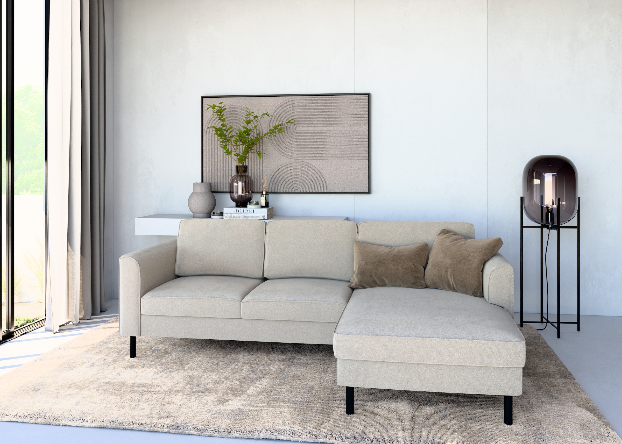 Home affaire Ecksofa "Booster Couch wahlweise mit Schlaffunktion und Bettka günstig online kaufen