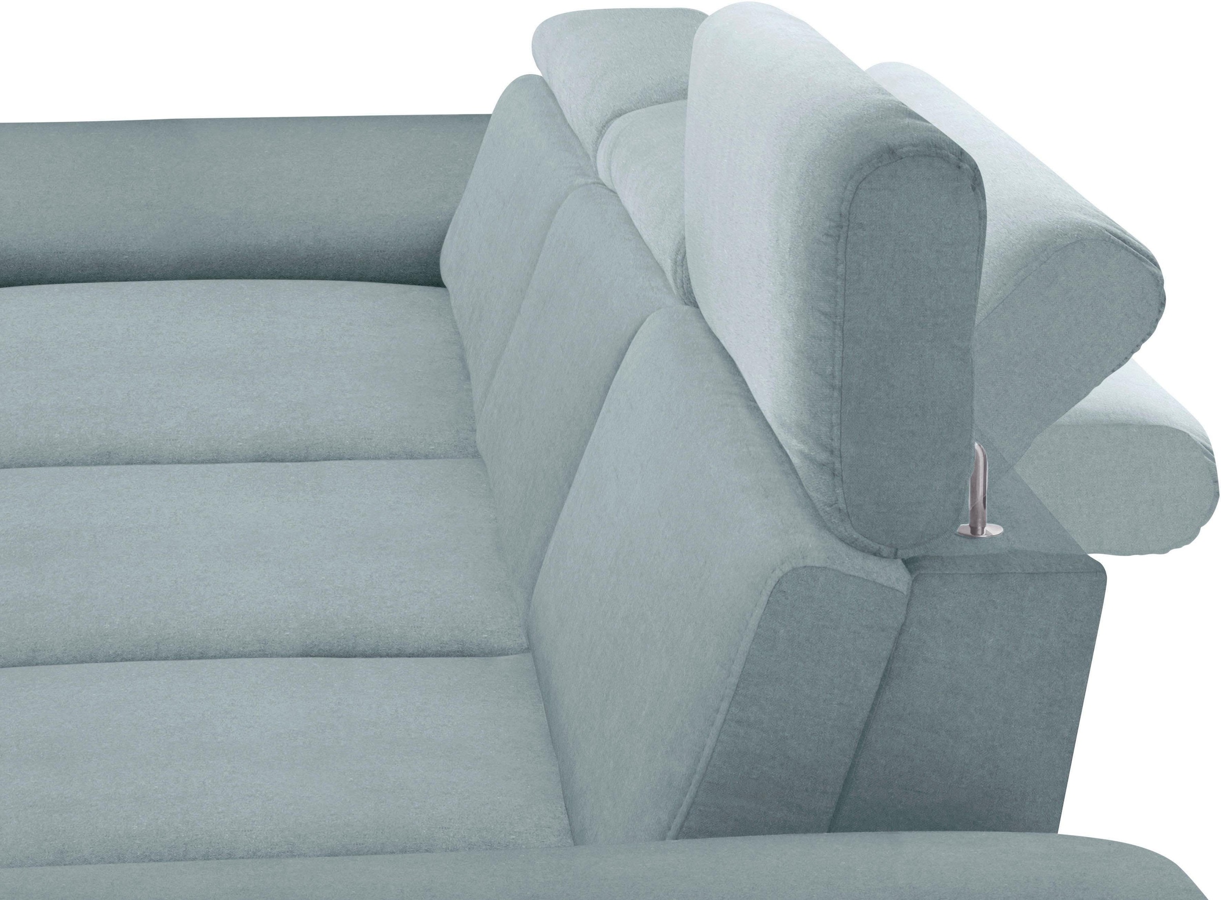 sit&more Ecksofa »Scorpio L-Form«, inklusive Sitztiefenverstellung, wahlweise mit Kopfverstellung