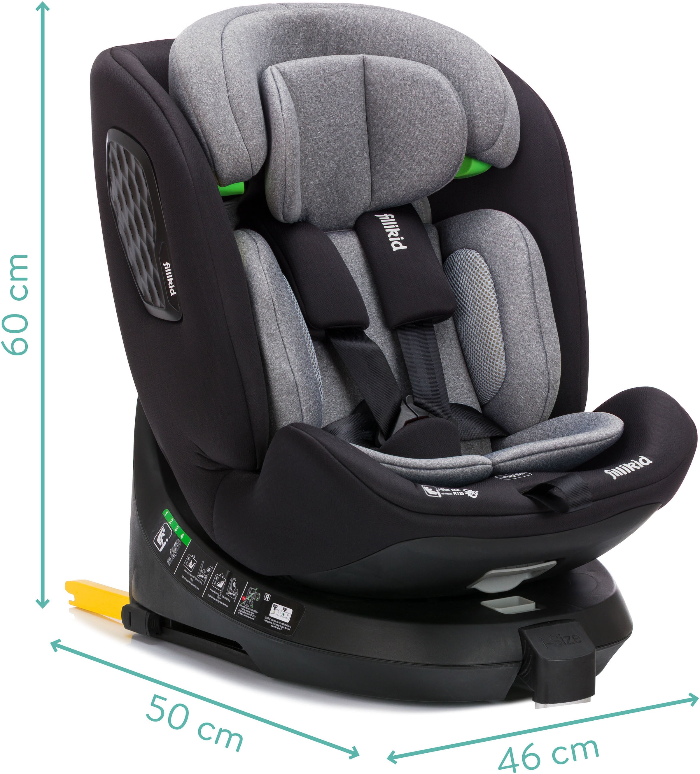Fillikid Autokindersitz »Aris« 360° drehbar, inkl. Isofix