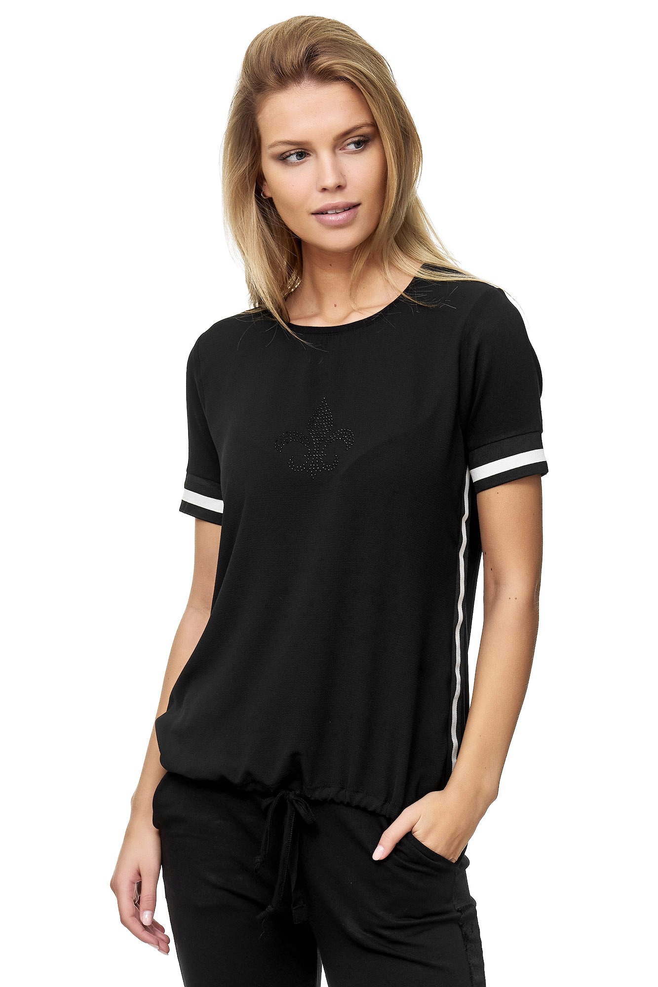 Decay T-Shirt, mit Tunnelzug und Strasssteinen