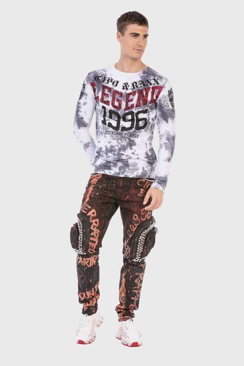 Cipo & Baxx T-Shirt »Sweatshirts«, mit Print und sportlichem Look
