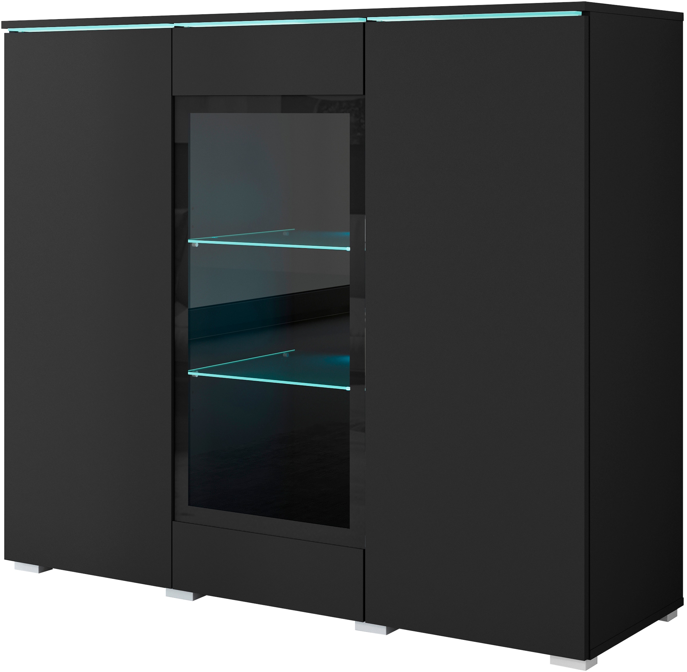 INOSIGN Highboard »Vera«, Highboard mit 4 Türen, 9 Fächern, verglasten Türen