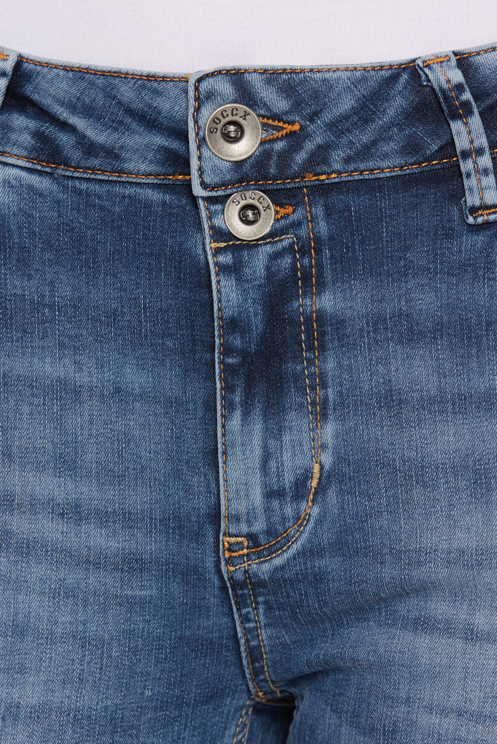 SOCCX Regular-fit-Jeans mit normaler Leibhöhe