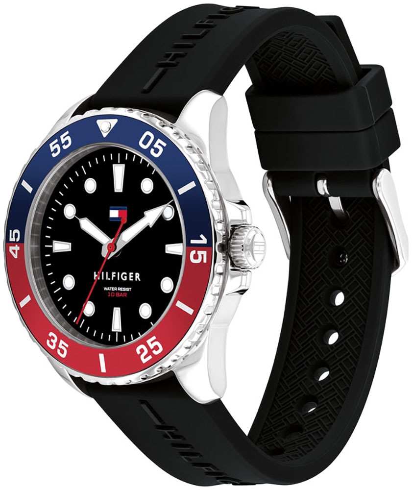 Tommy Hilfiger Quarzuhr »OCEANIC GIFT SET«, (Set, 2 tlg., mit süßer Kinderuhr), Armbanduhr, Herrenuhr, Silikonarmband, Ideal auch als Geschenk, analog