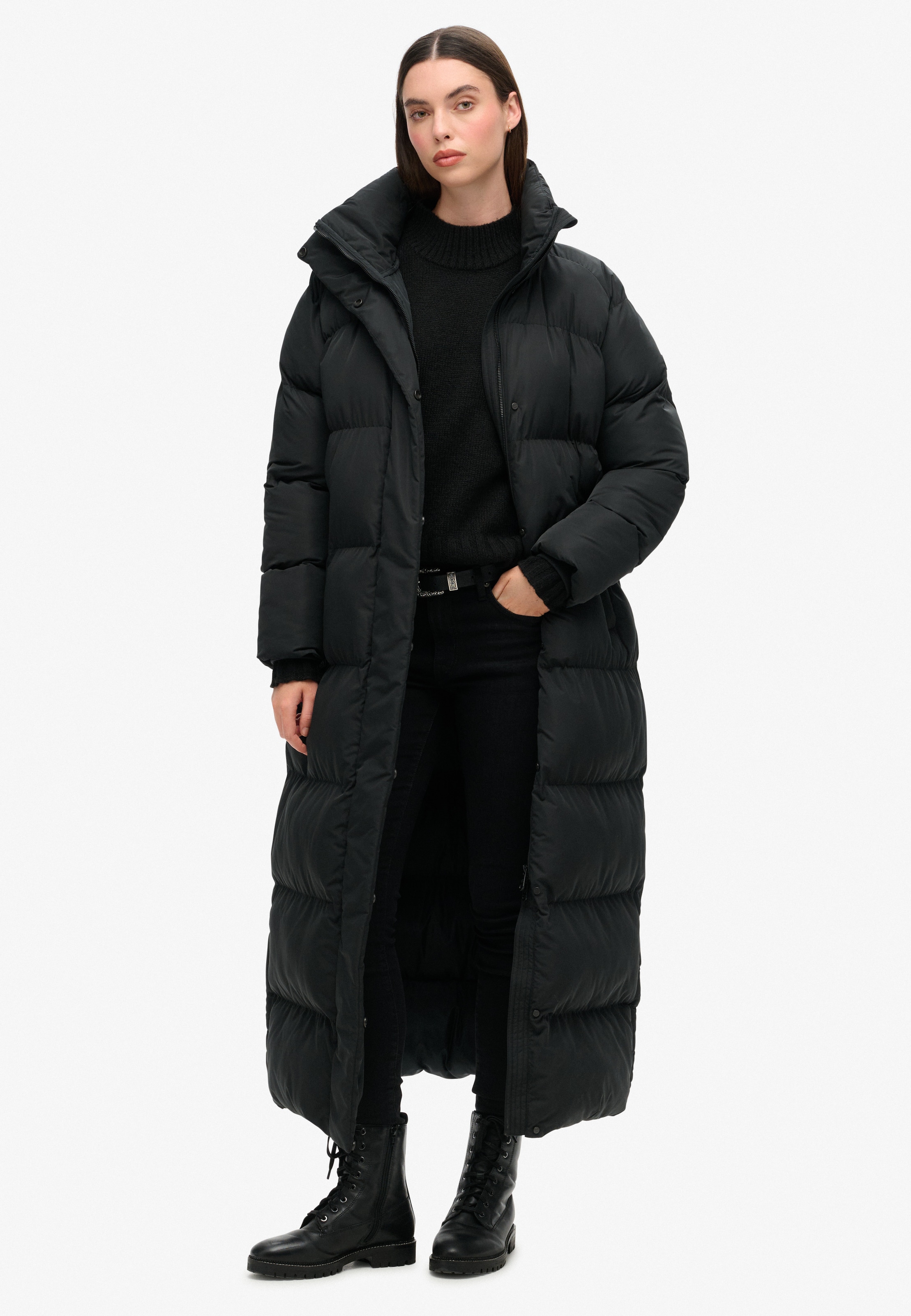 Superdry Steppjacke "MAXI LONGLINE PUFFER JACKET" mit Kapuze günstig online kaufen