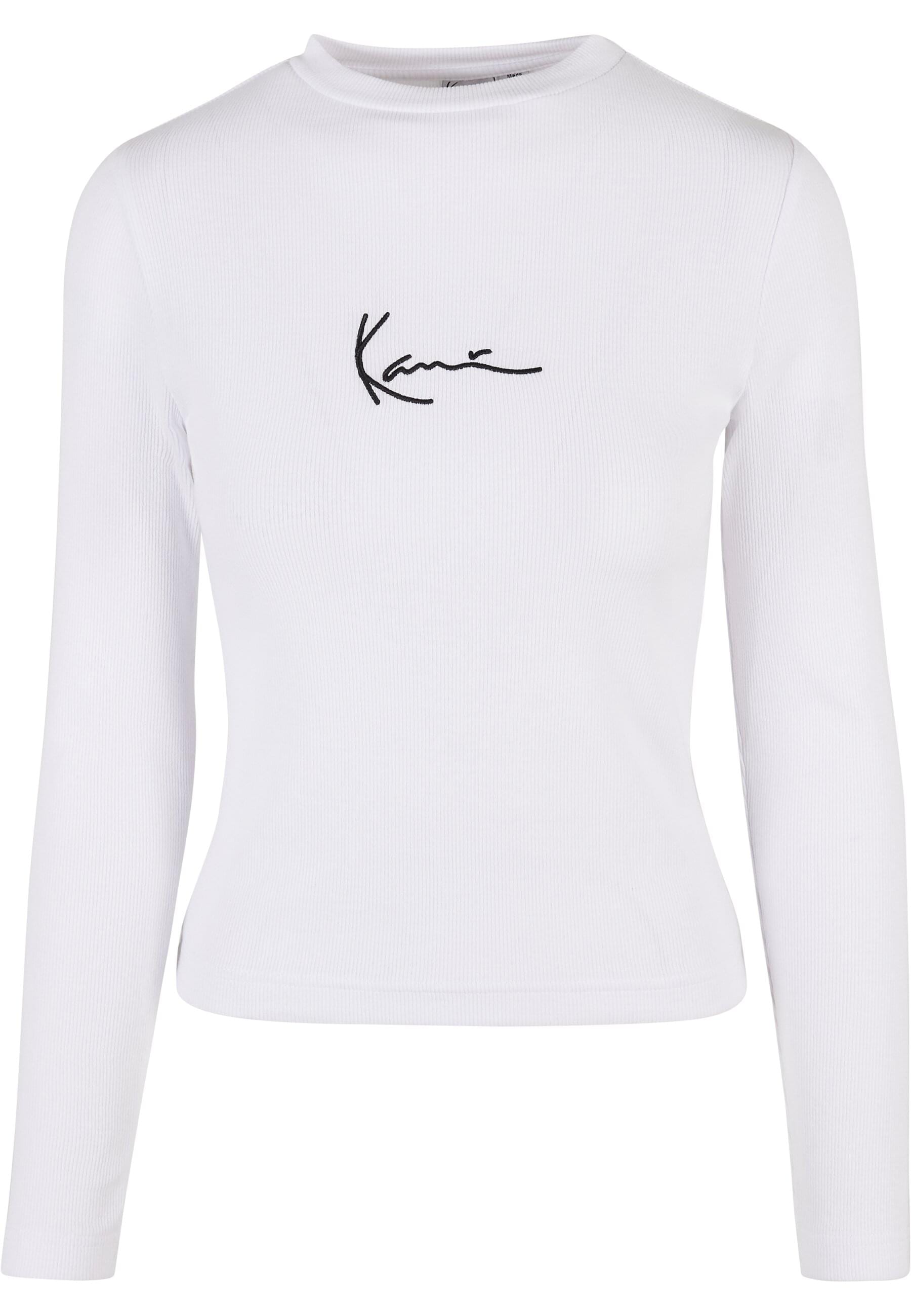 Langarmshirt »Karl Kani Damen KW-LS012-002-01 SMALL SIGNATURE RIB LS WHITE«, (1 tlg.)